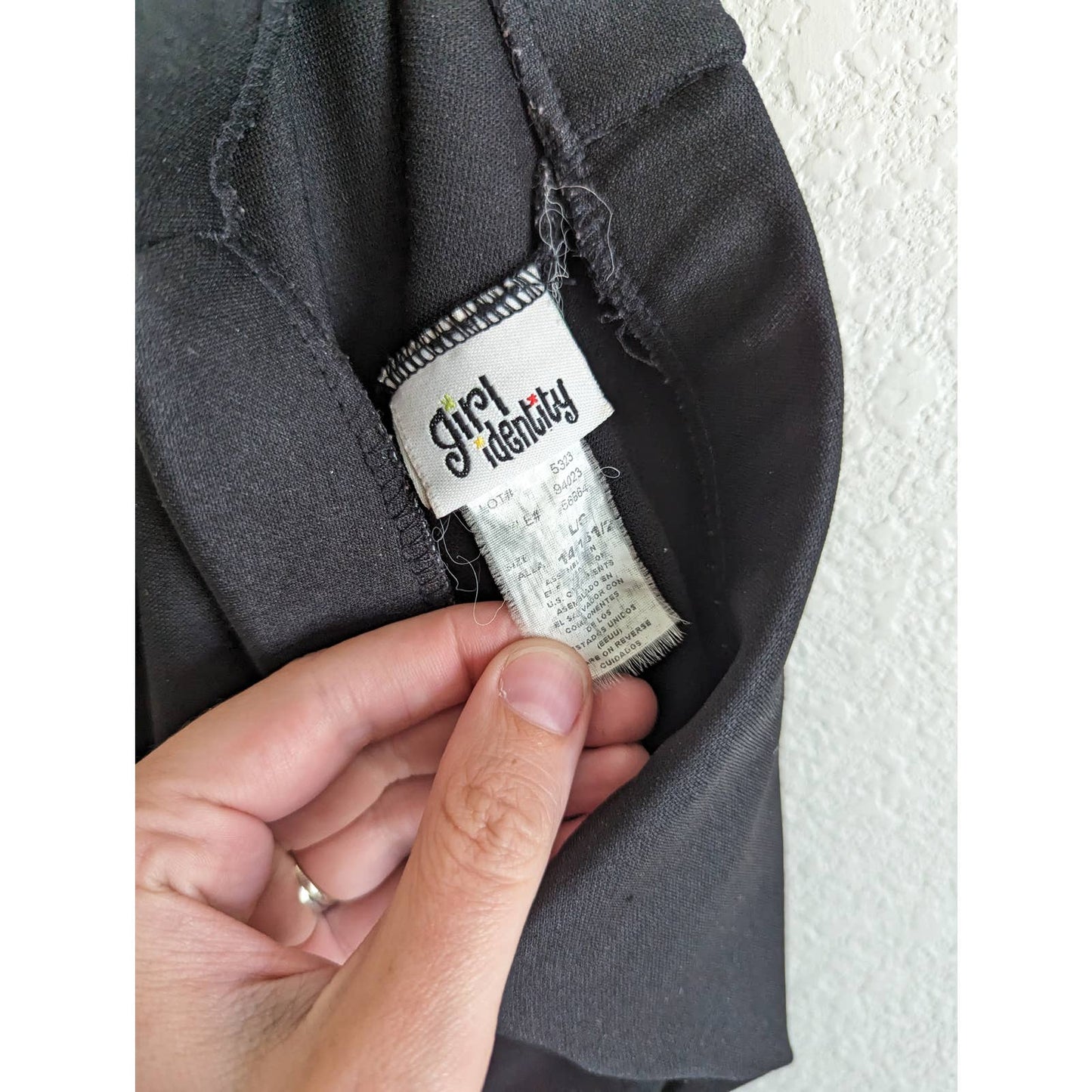 Vintage Y2K Girl Identity Girls Sz L Flare Leg Black Dress Pants Lace Sides