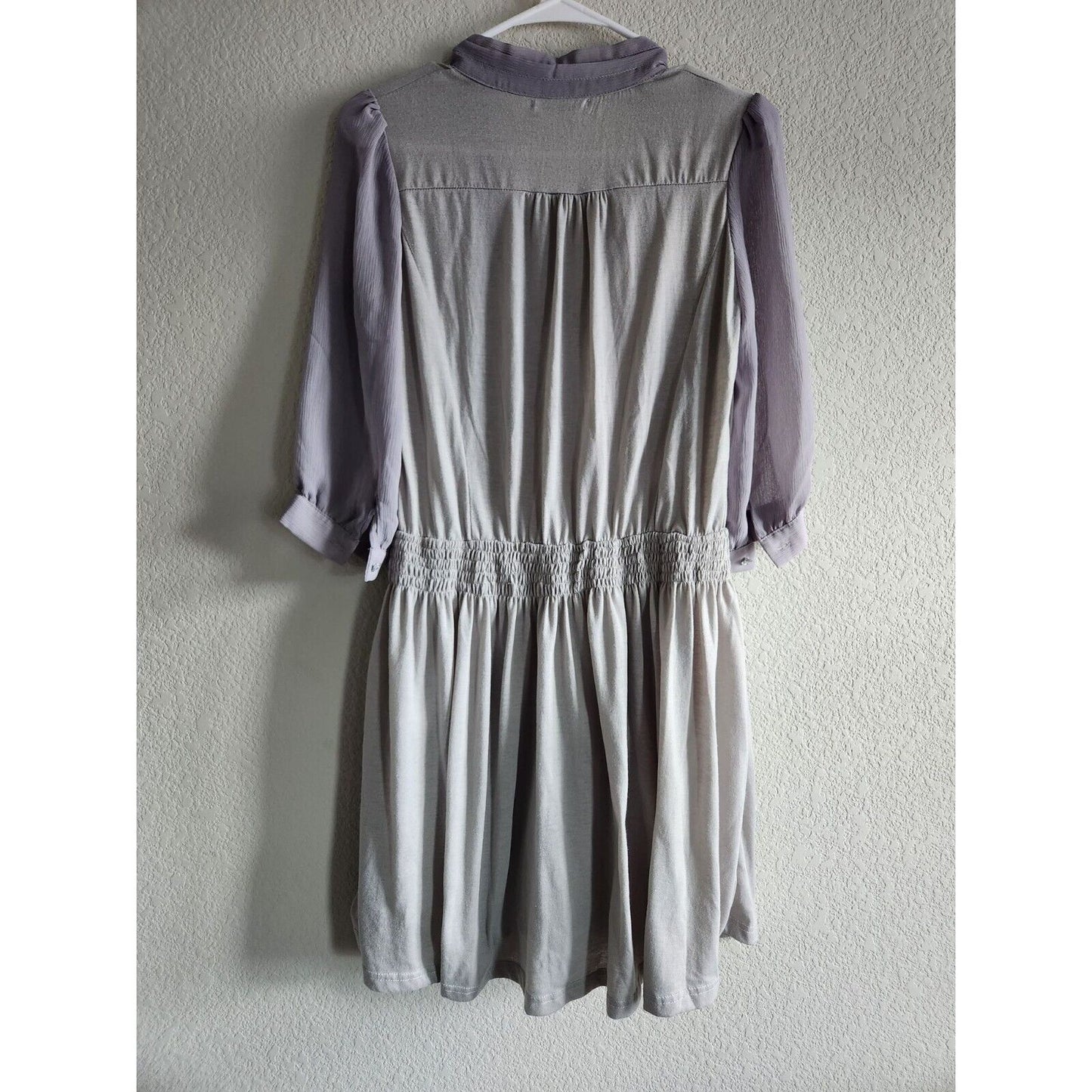 One After Another Sen Jeans Womens Sz M Knee Length Dress Gray Romantic