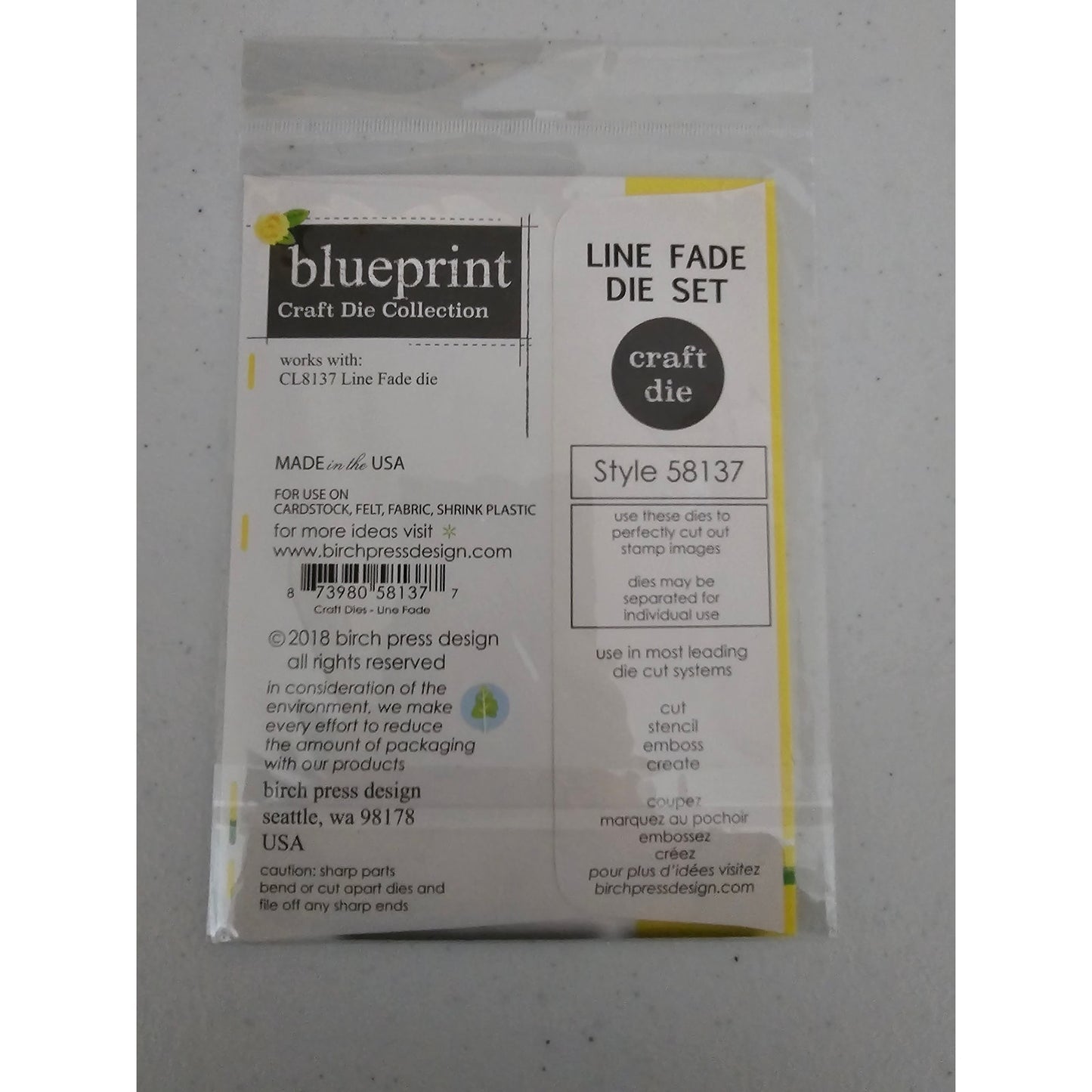 Blueprint Craft Die Collection Steel Craft Die Line Fade Die Set Style 58137