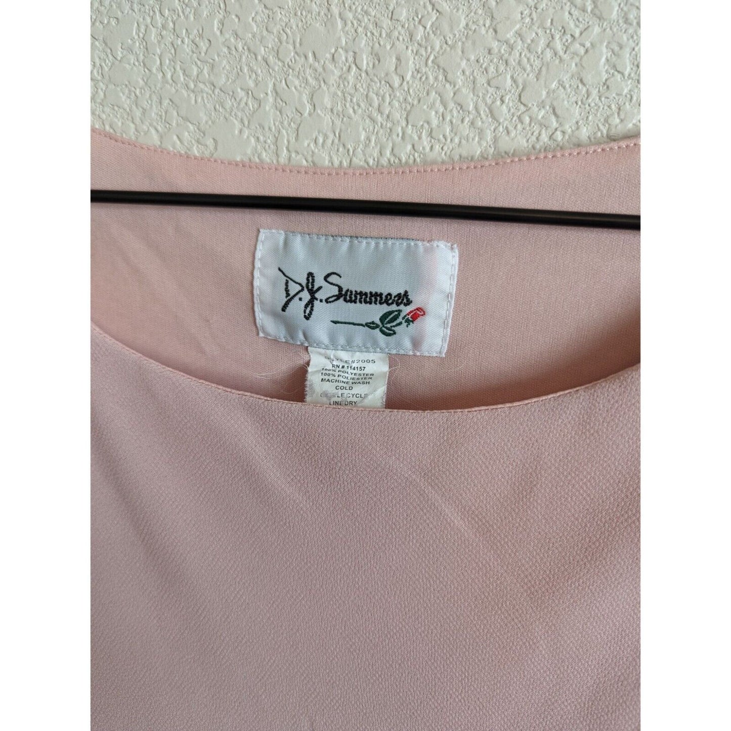 DJ Summers Womens Sz 10 Light Pink Midi Dress Sleeveless Formal