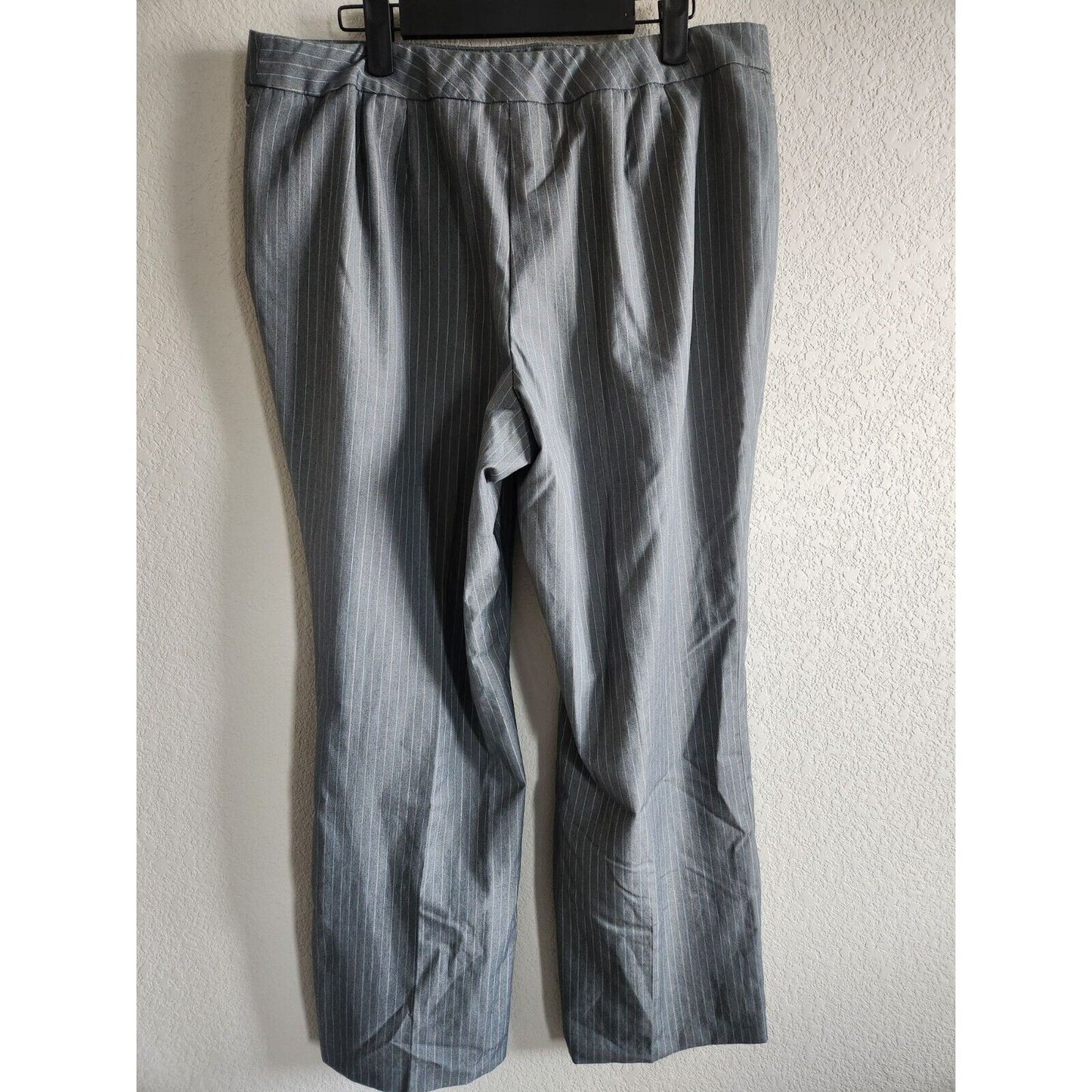 Vintage Worthington Womens Sz 14P Petite Career Pants Gray Pinstripe