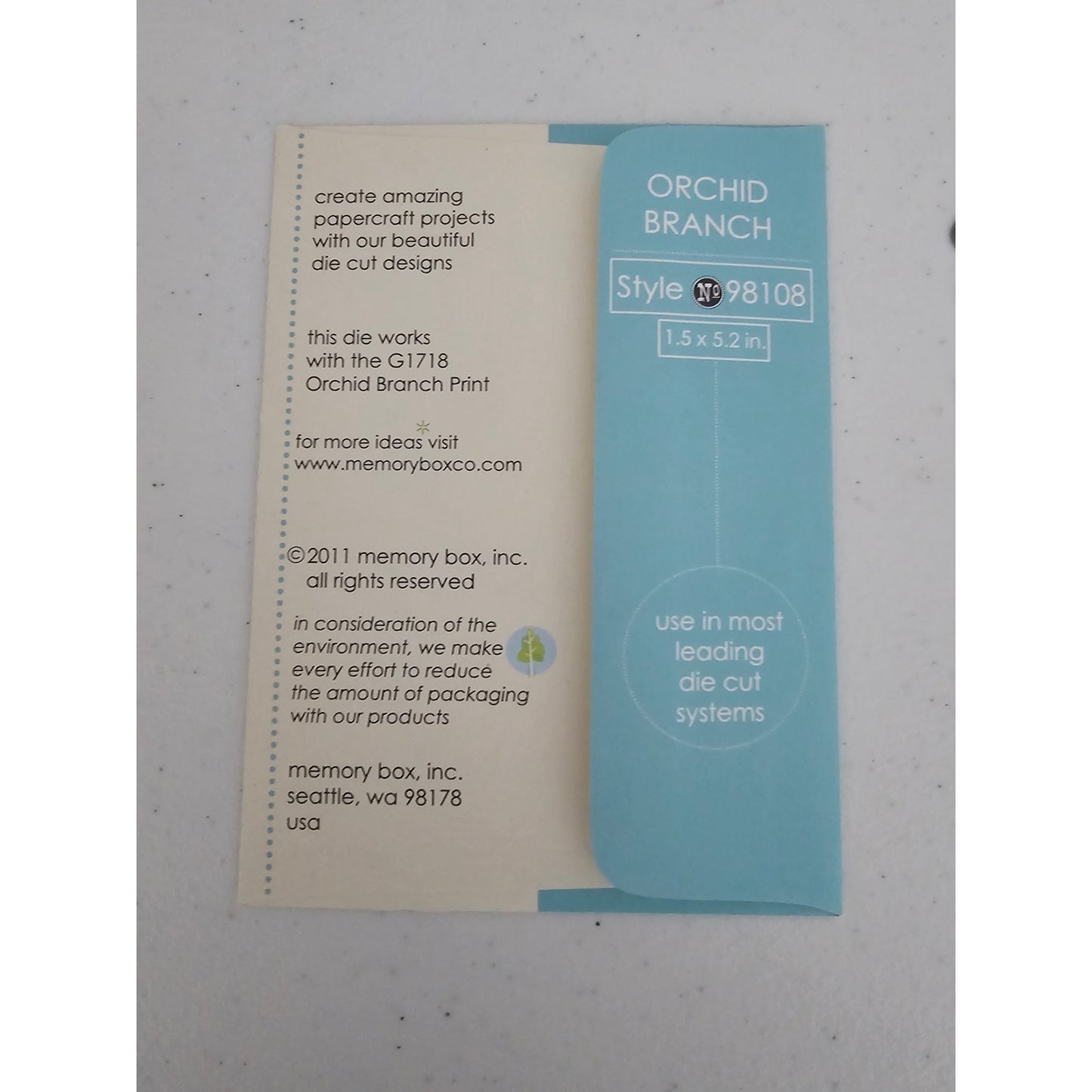 Memory Box Steel Craft Die Orchid Branch Style 98108