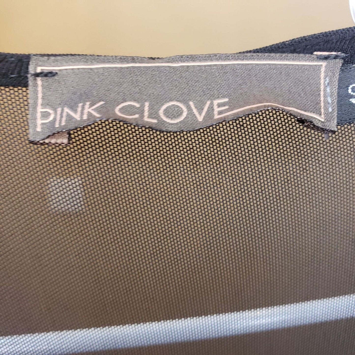 Pink Clove Womens Sz 10 Knee Length A Line Dress Blue Black Floral Mesh Top