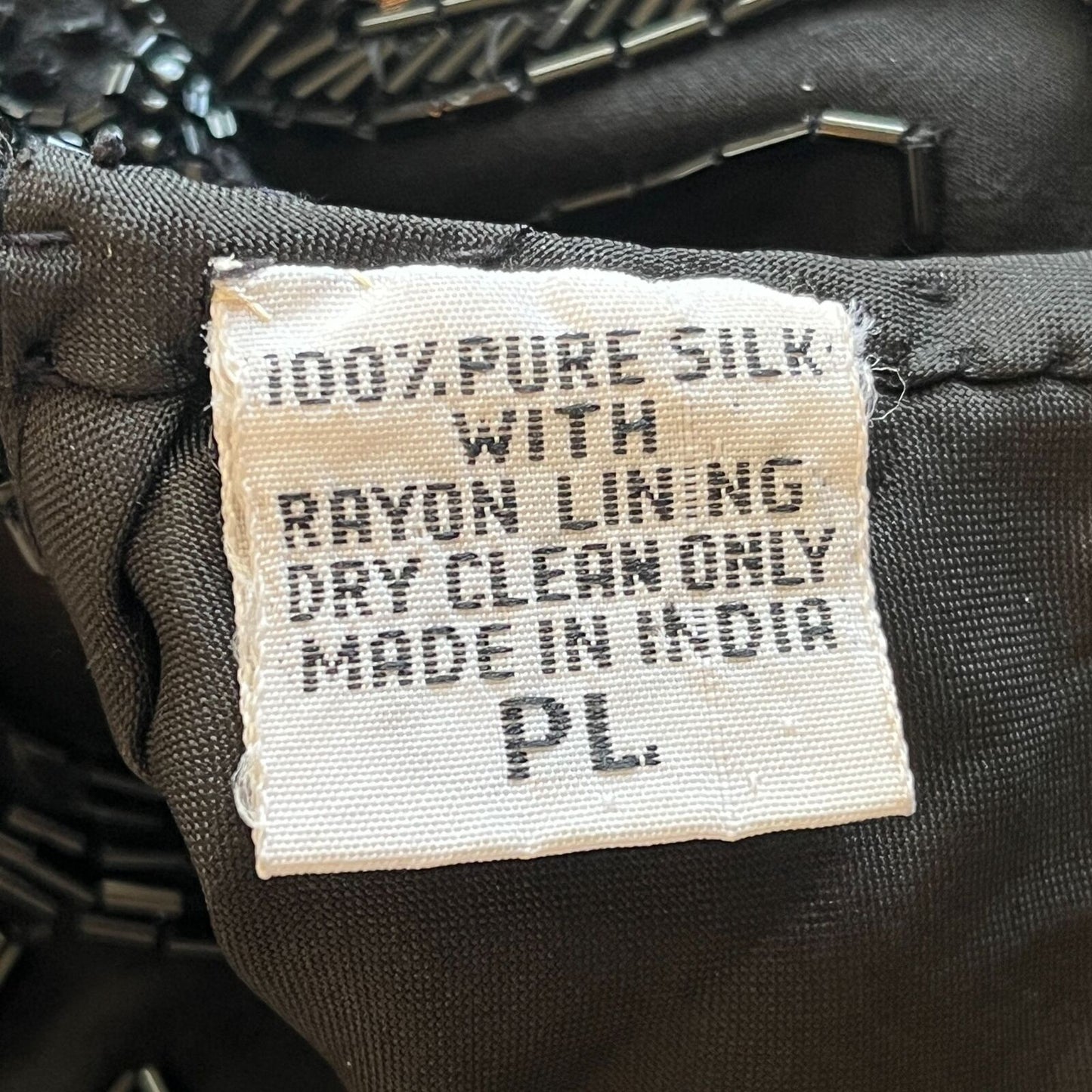 Laurence Kazar Womens PL Midi Dress Silk Fully Beaded Black Formal