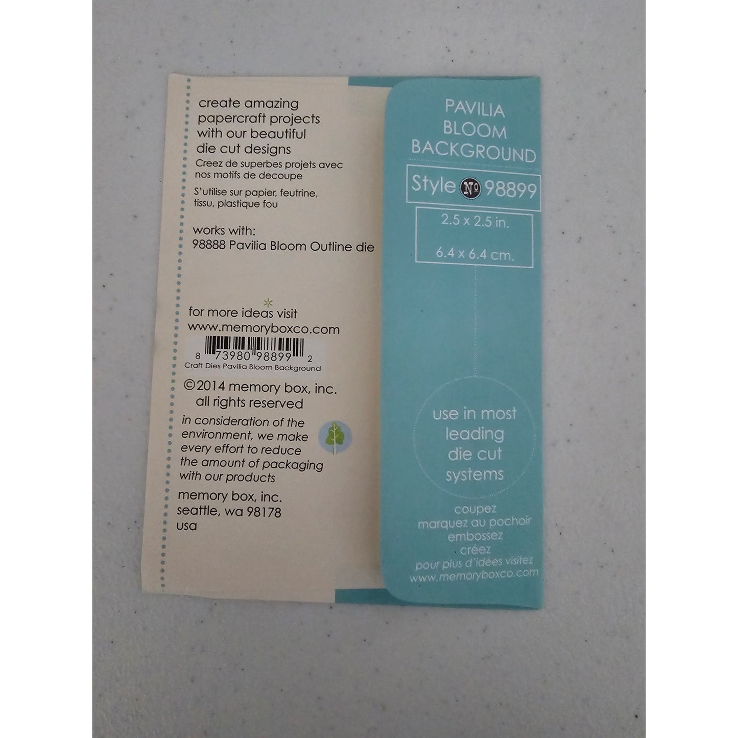 Memory Box Steel Craft Die Pavilia Bloom Background Style 98899