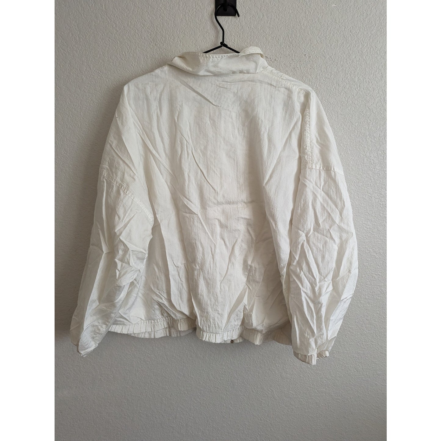 Vintage 1990s Blair Womens Sz 2XL Zip Up Windbreaker Jacket White