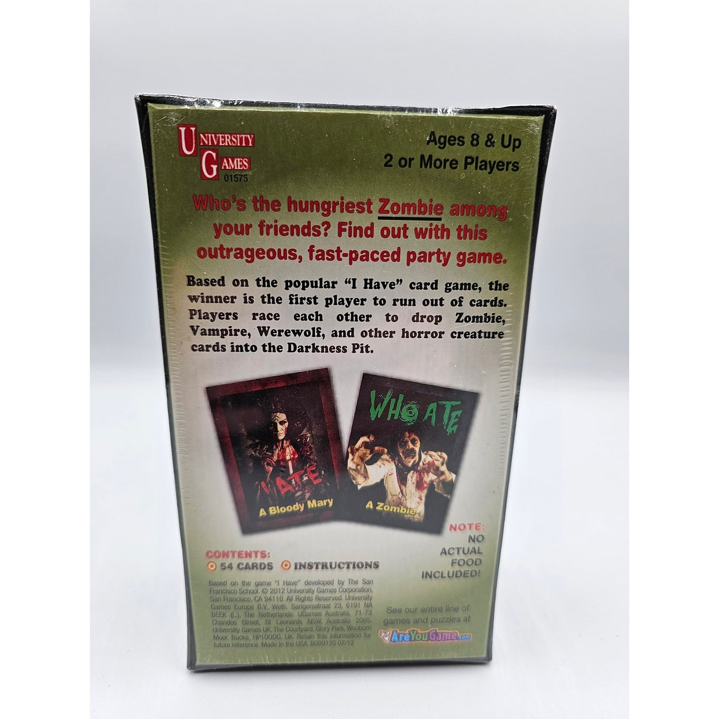 NEW I Ate Zombies The Game of Fast Talking & Quick Eating Ages 8+ Players 2 Up