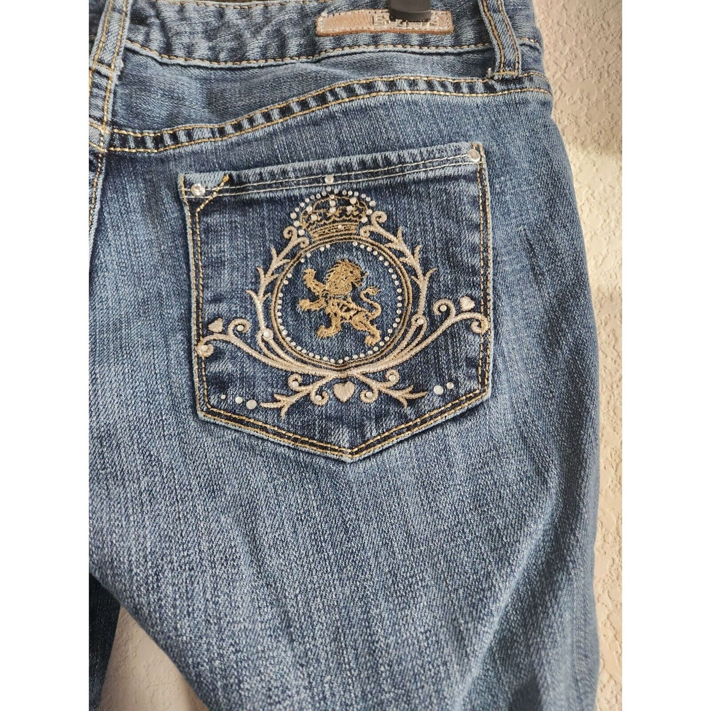 Express Womens Sz 6 Stella Bot Leg Bootcut Blue Jeans Medium Wash