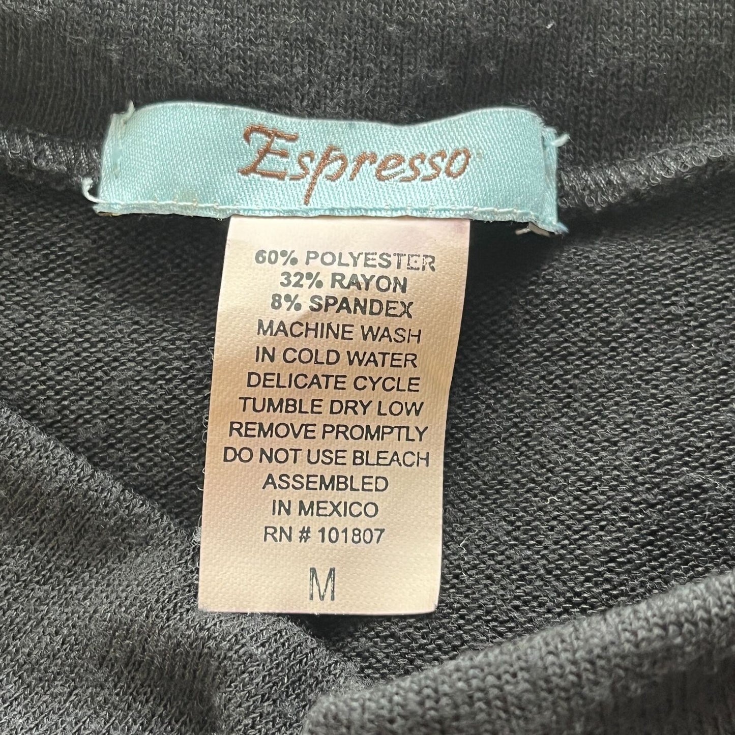 Espresso Womens Sz M Cowl Neck Black Dress Above Knee Y2K