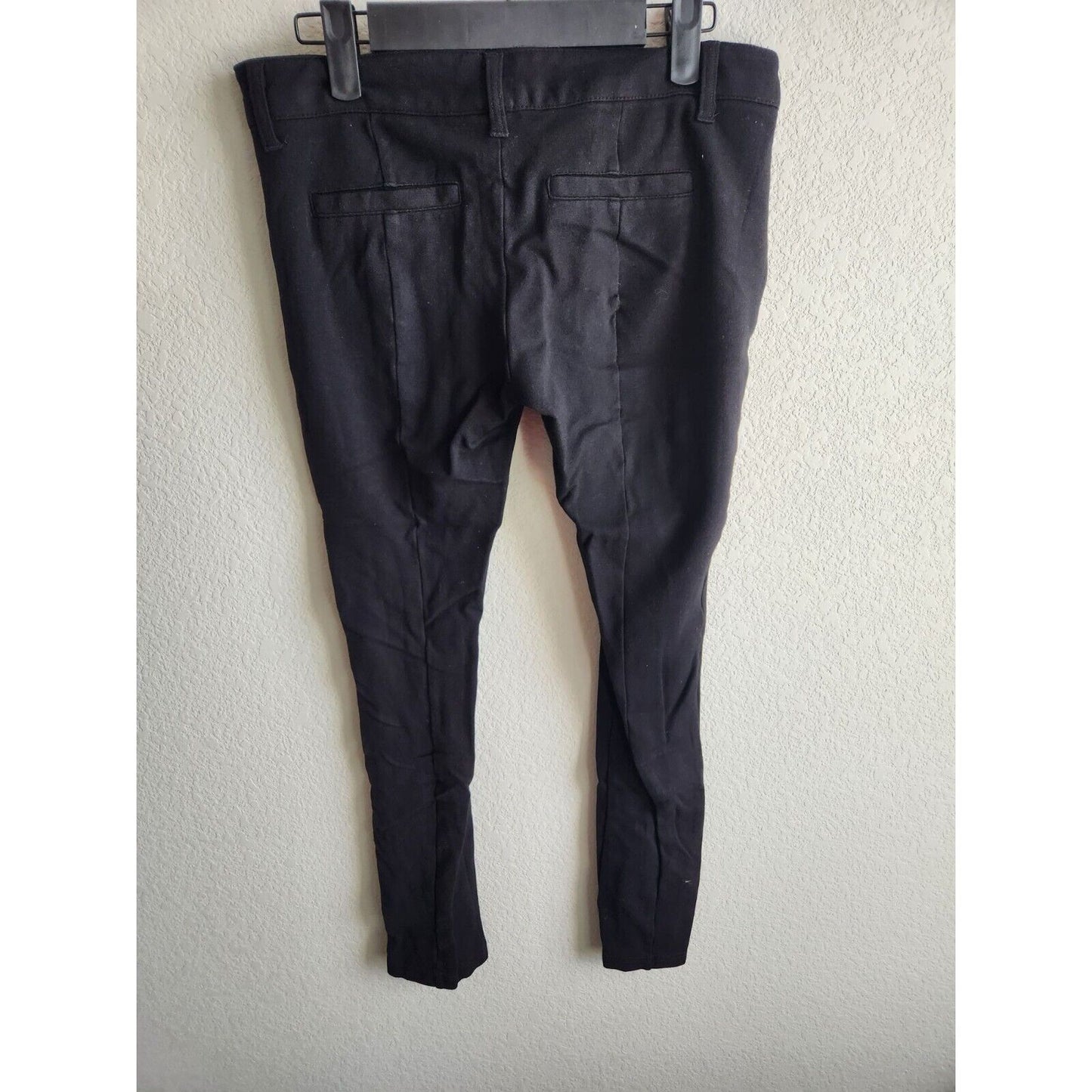 Copper Key Juniors Sz 7 Pull On Moto Pants Black Skinny w/ Zippers