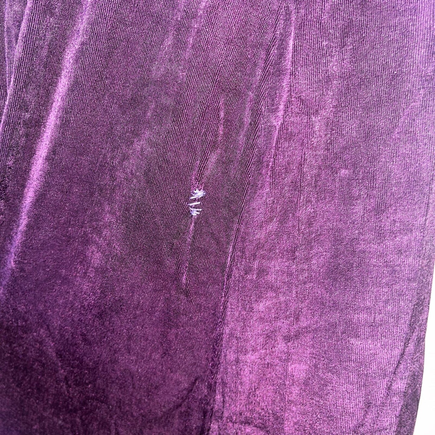 Vintage 1990s Womens Sz S Dark Purple Midi Pencil Dress Slinky