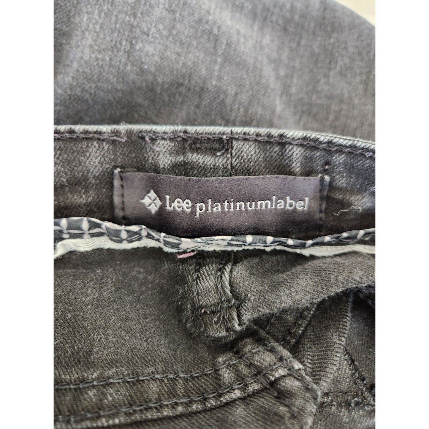 Vintage 1990s Lee Platinum Label Womens Sz 16 Black Denim Jeans Bootcut