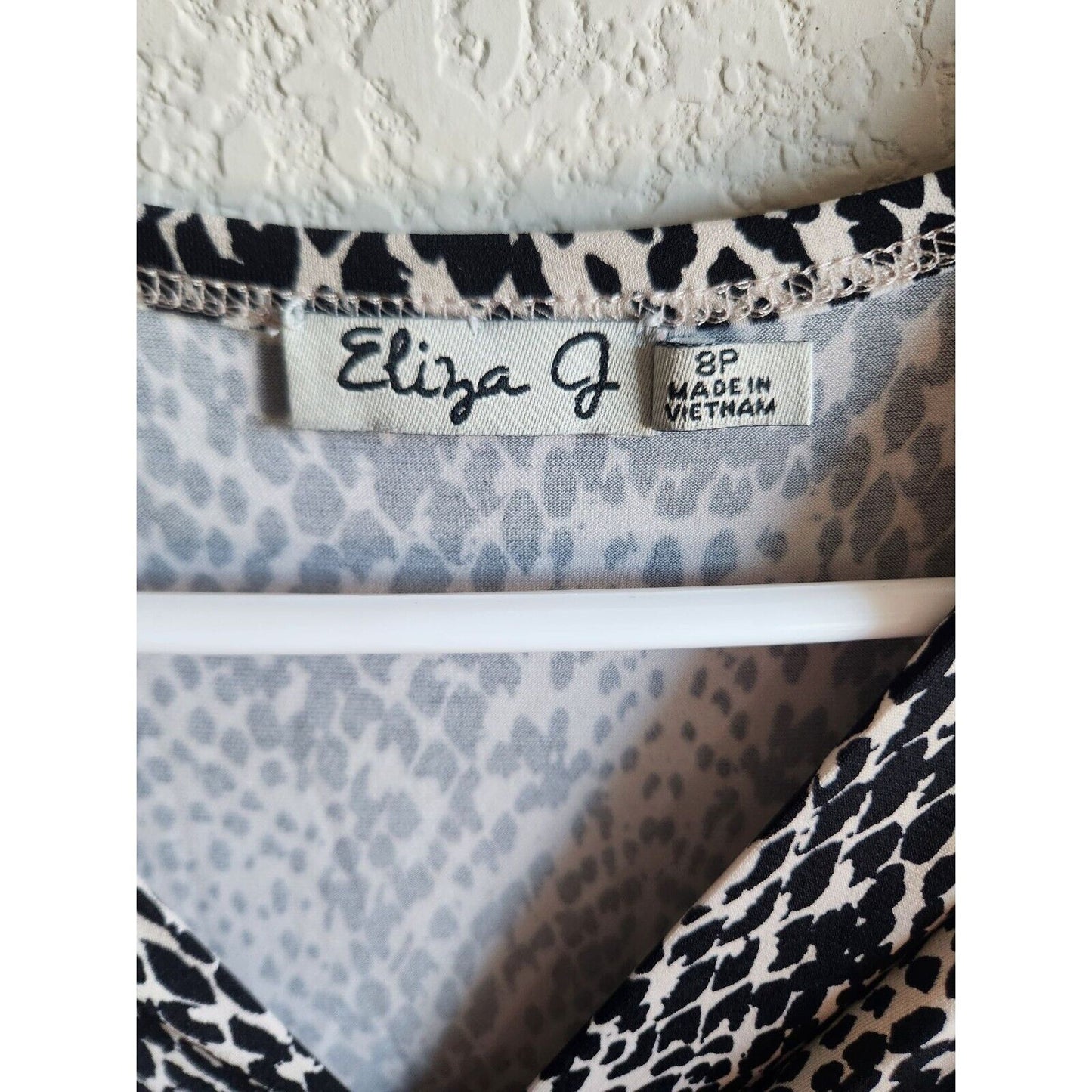 Eliza J Womens Sz 8P Petite Maxi Dress Snakeskin Animal Print Vintage