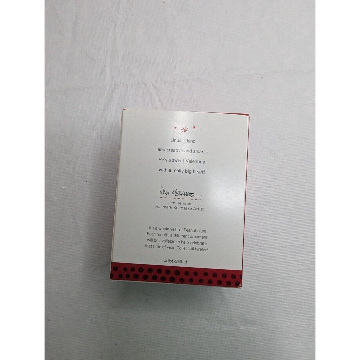 Hallmark Keepsake Christmas Tree Ornament Peanuts Linus's Big Heart Valentines