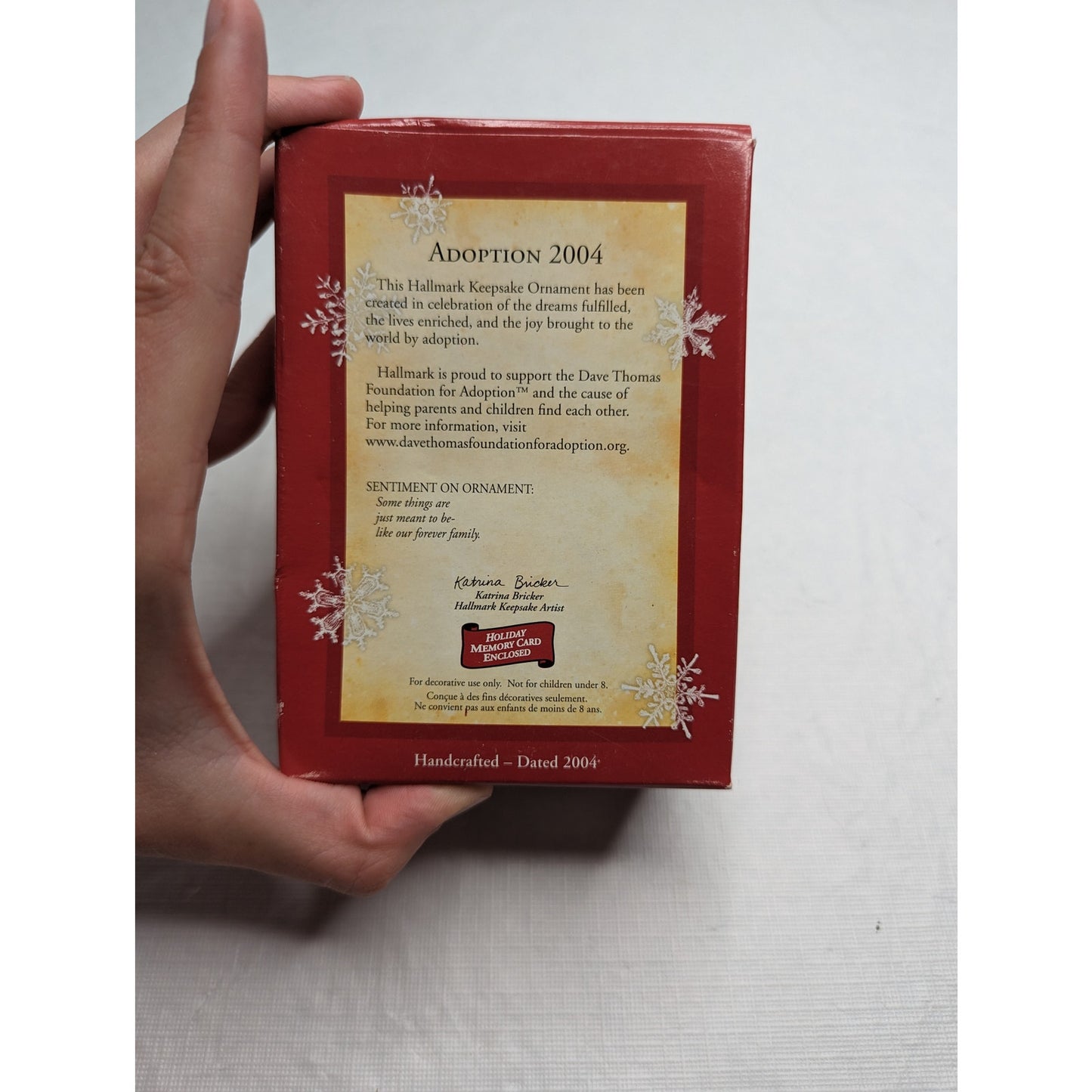 Hallmark Keepsake Christmas Ornament 2004 Adoption Baby Bear