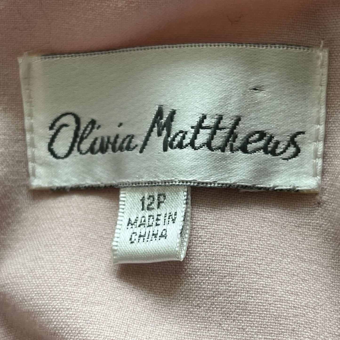 Vintage Olivia Matthews Womens Sz 12P Petite Purple Bow Front Mod Dress