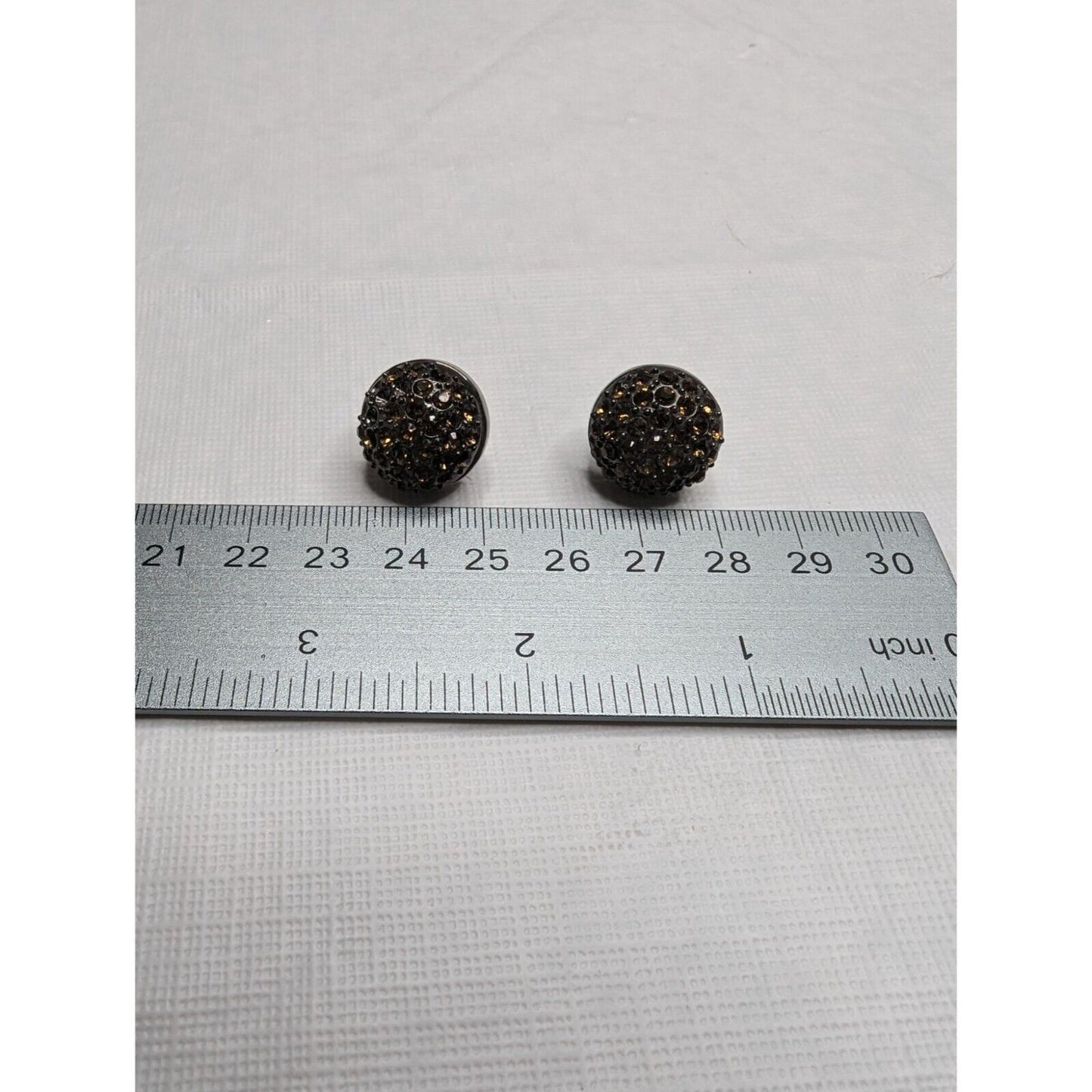 Vintage 1960s Mimco Stud Earrings Sterling Gold Stone Circkle