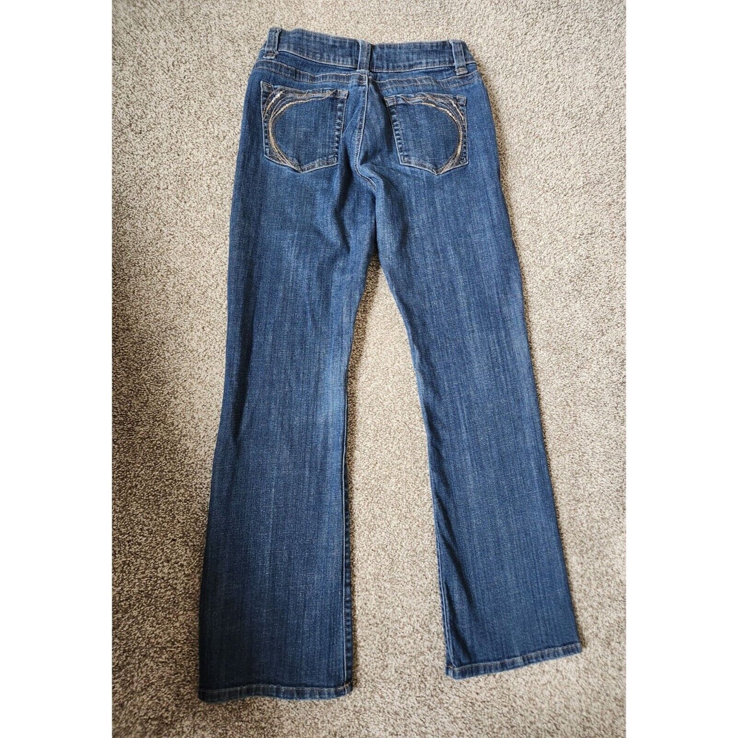 Lee Womens Slender Secret Lower on the Waist Blue Jeans Capri Crop Size 10