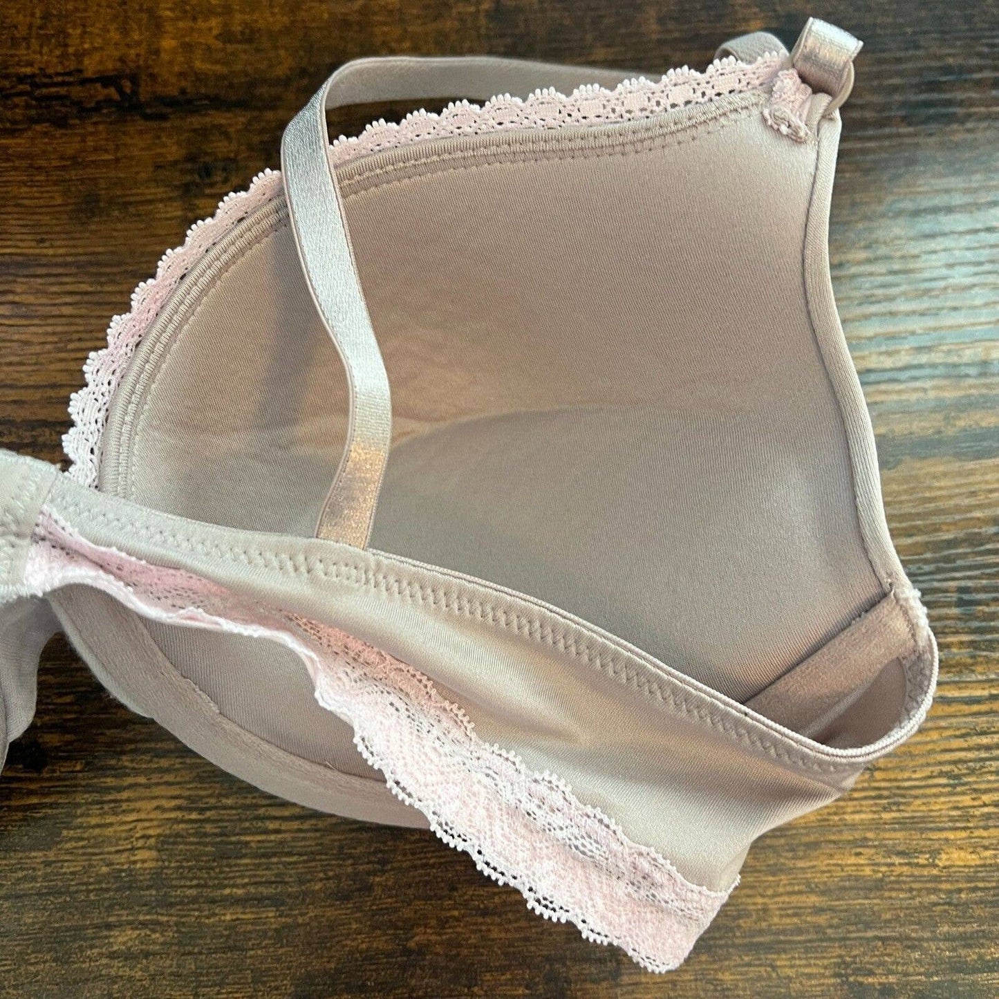 Maidenform Mujer Sz 36C Sujetador Push Up Acolchado Estilo 11439 Beige Claro