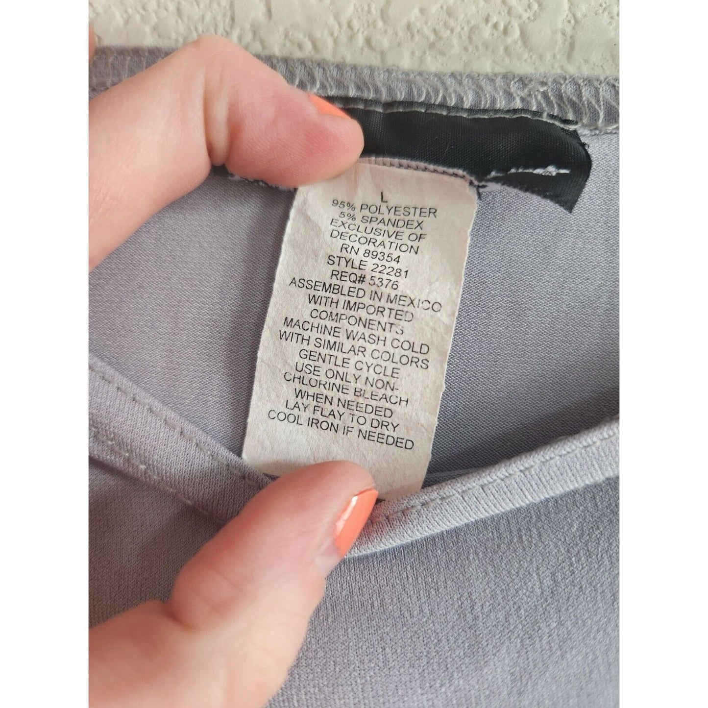 Vintage Sixteen Juniors Sz L Belted Mini Dress Gray Slouchy