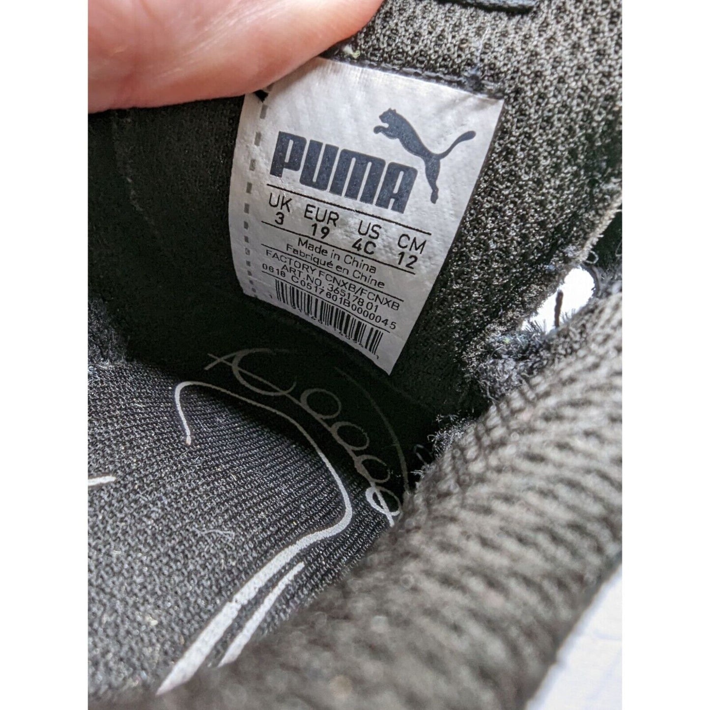 Puma Suede Black Toddler Tennis Shoes Size 4C