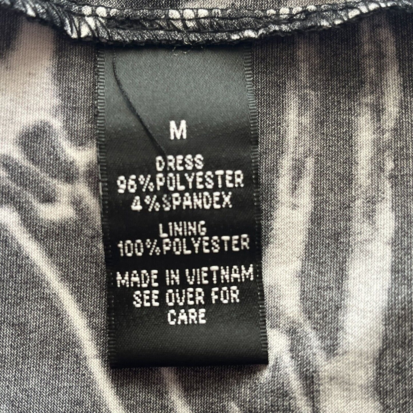AB Studio Womens Sz M Knee Length Dress Gray Black Zebra Animal Print