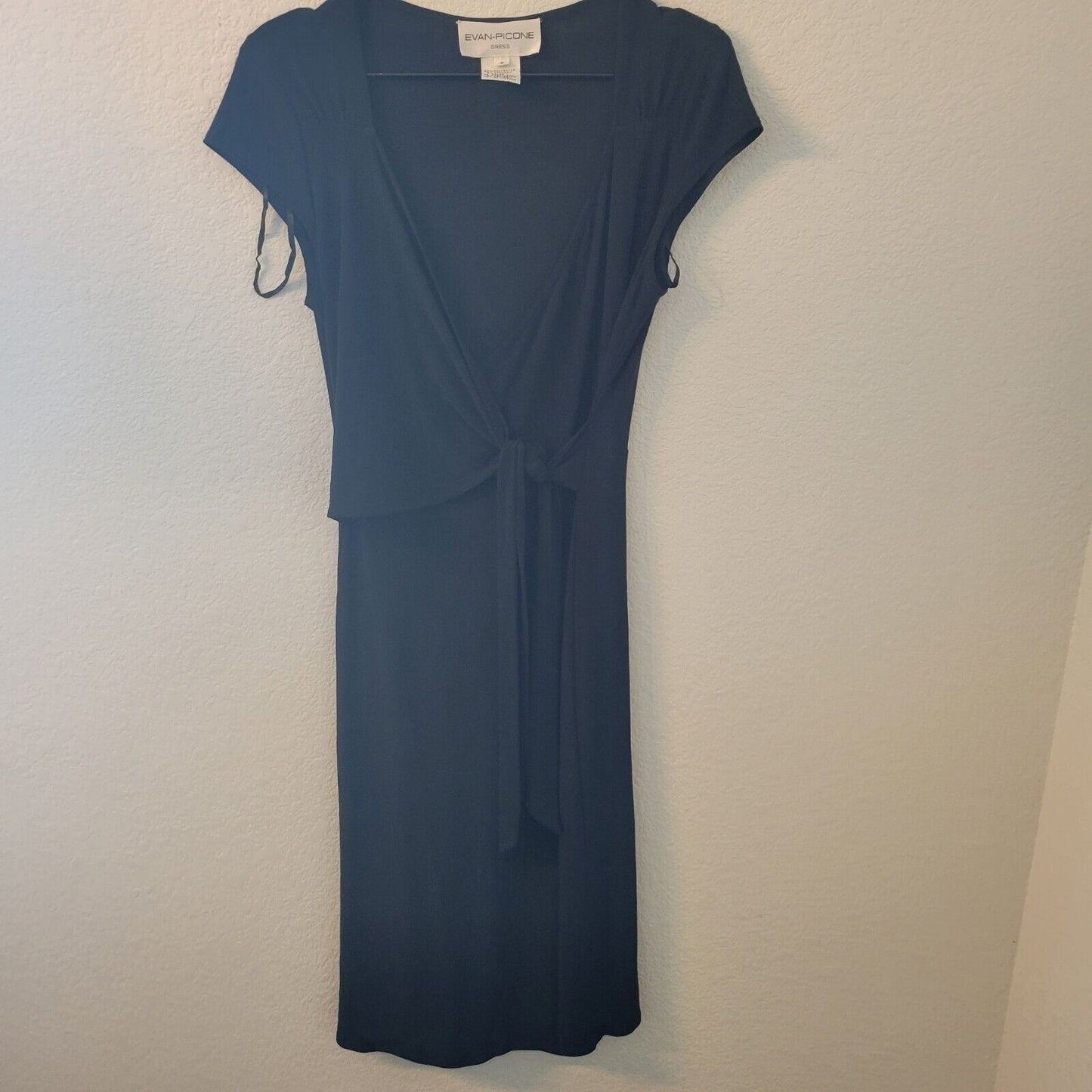 French Atmosphere Womens Sz L A Line Black Quilted Knee Length Dress