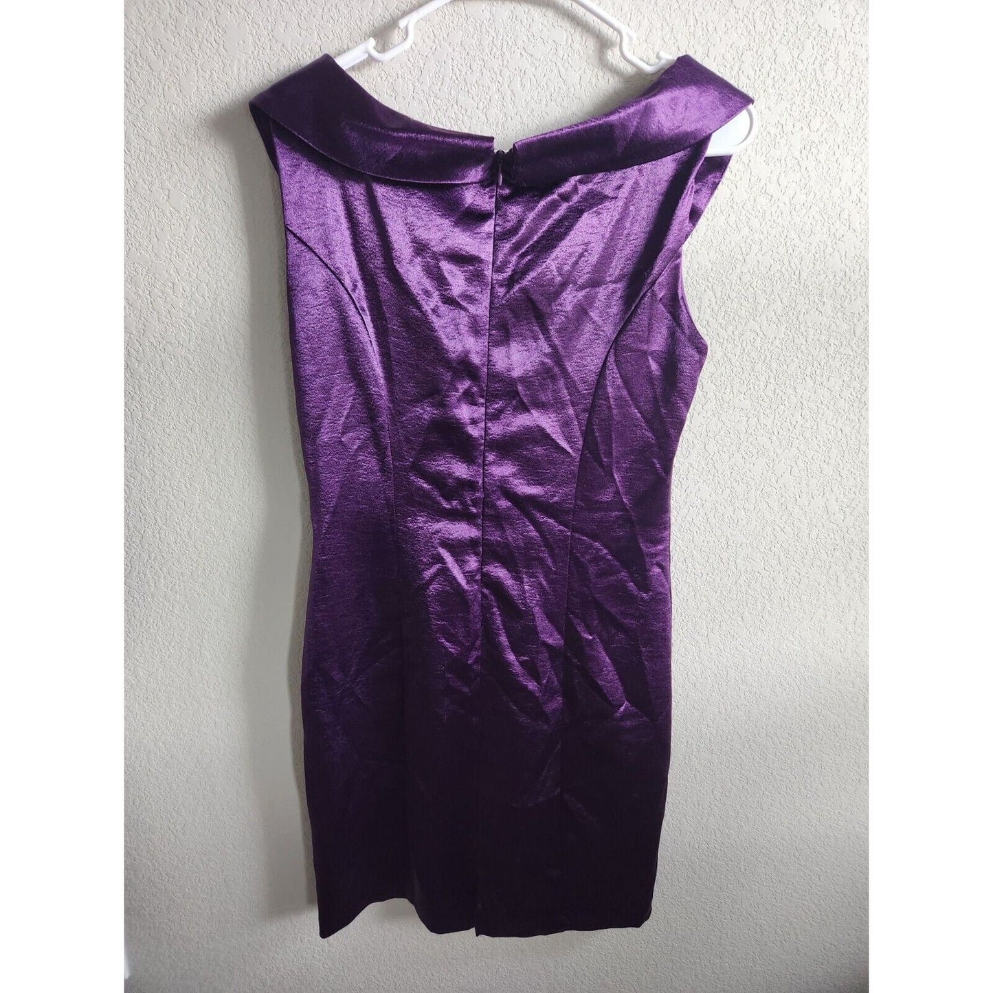 Connected Apparel Womens Sz 10 Formal Knee Length Sheath Dress Royal Purple