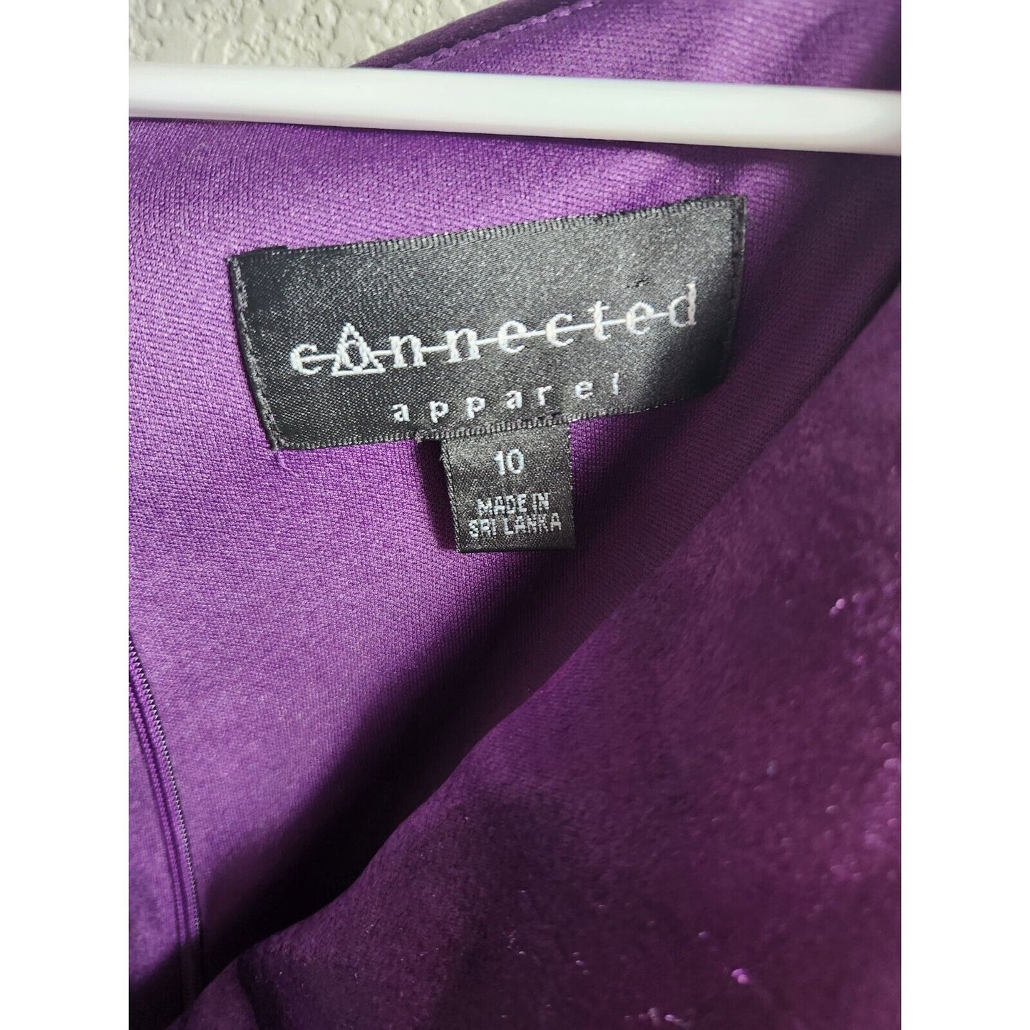 Connected Apparel Womens Sz 10 Formal Knee Length Sheath Dress Royal Purple