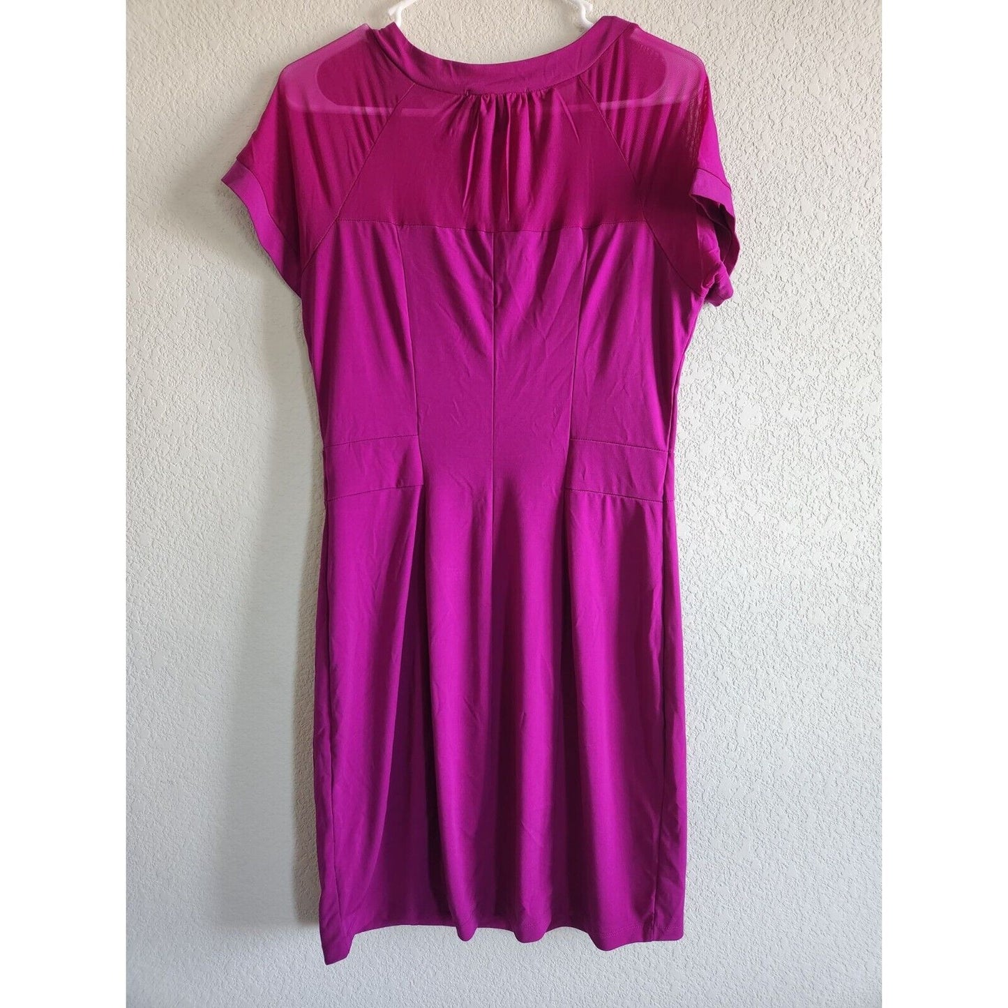 Vintage Candalite Womens Sz M Knee Length Sheath Dress Solid Purple