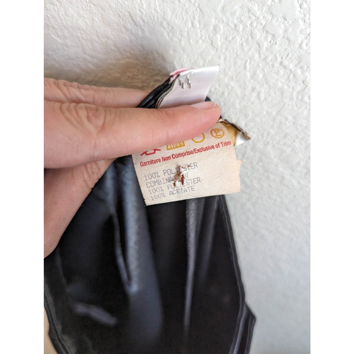 Vintage J Ribkoff Couture Sz 8 Straight Leg Black Career Pants Satin Stripe