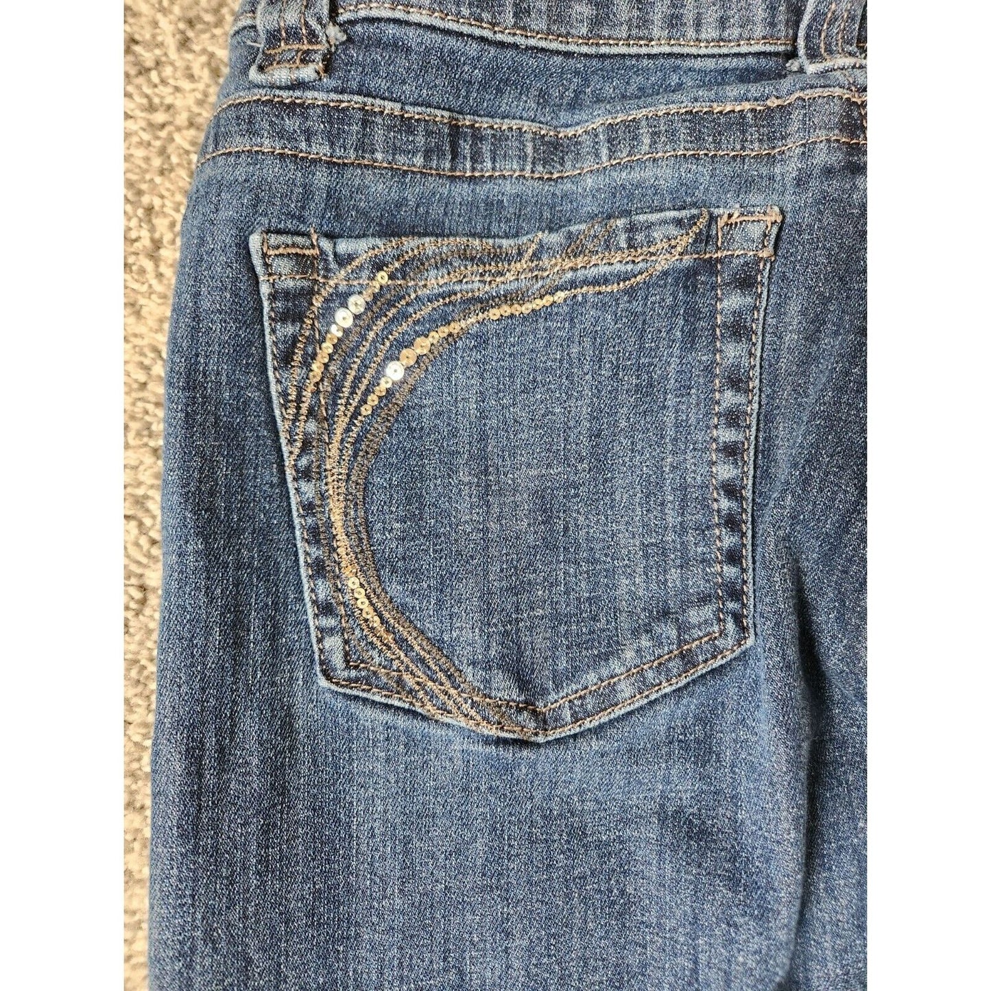 Lee Womens Slender Secret Lower on the Waist Blue Jeans Capri Crop Size 10