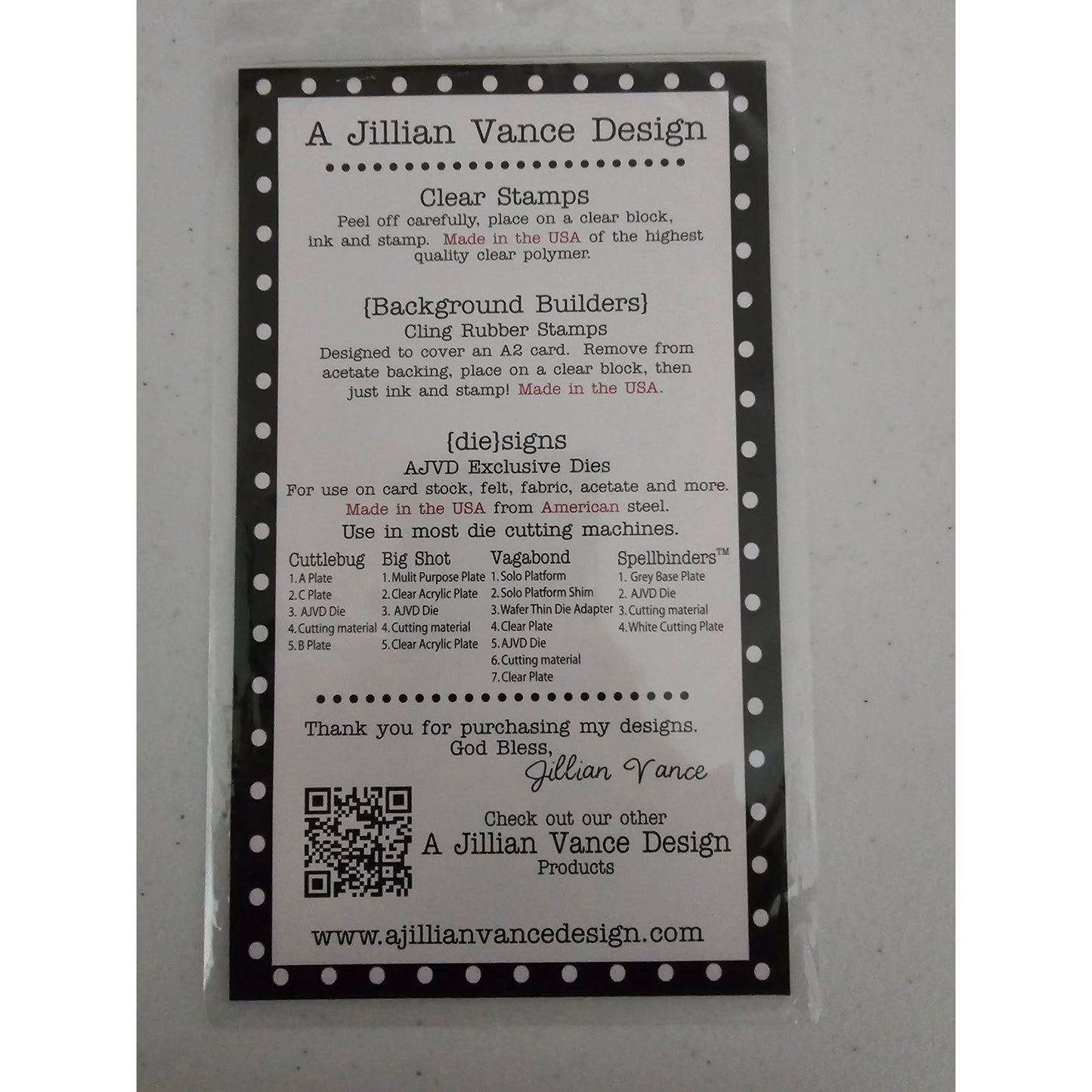 Jillian Vance Design Steel Craft Die Embellished Oval