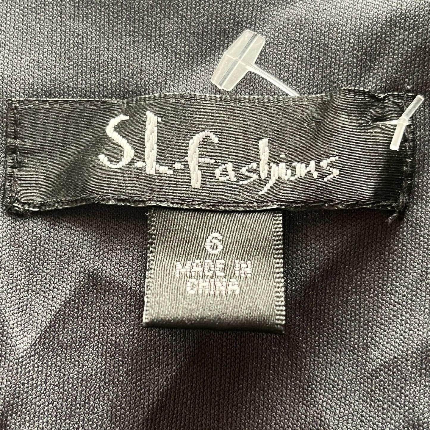 SI Fashions Womens Sz 6 Draped Little Black Dress Y2K 2000s