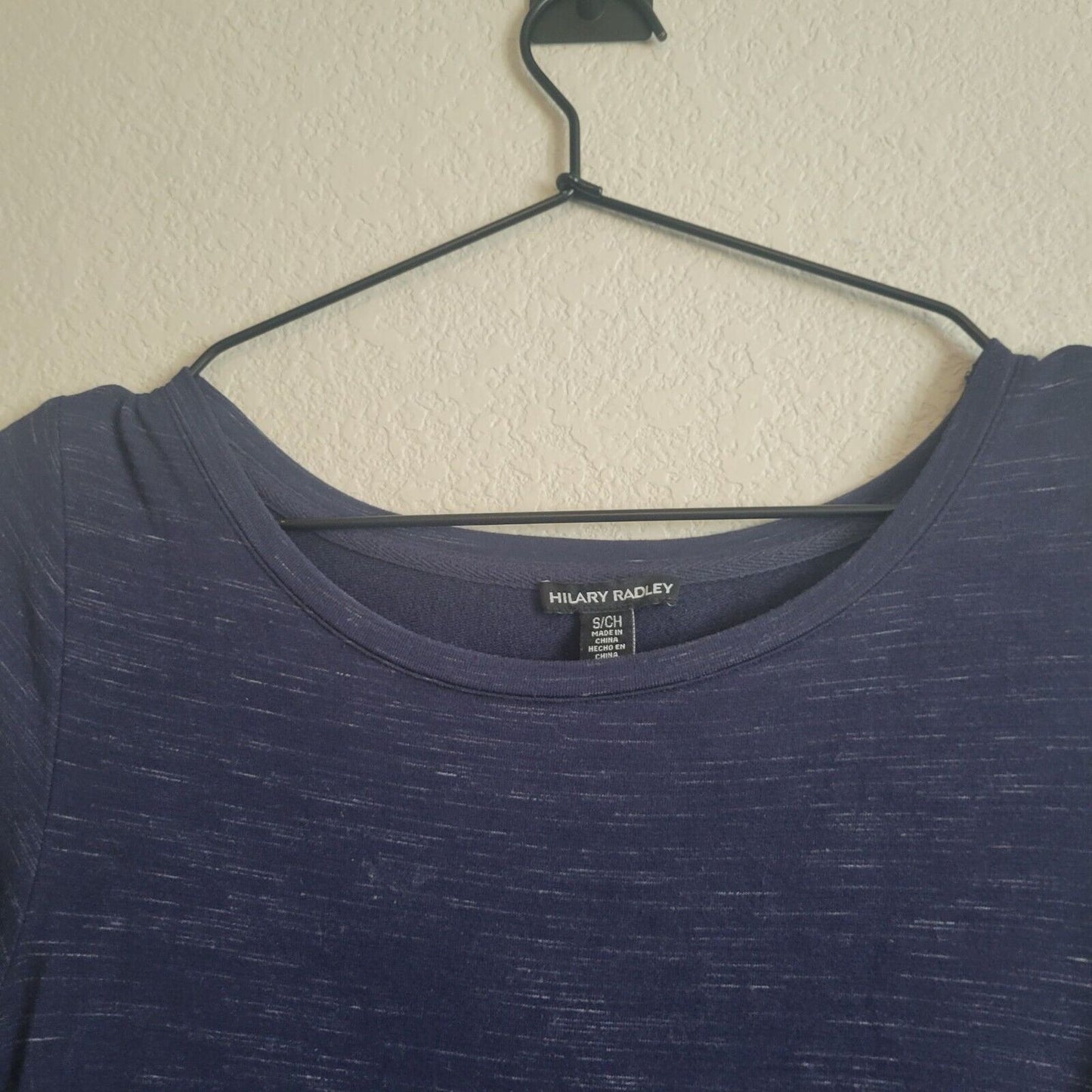 Hilary Radley Womens Sz S Long Sleeve Shirt Dress Knee Length Dark Blue