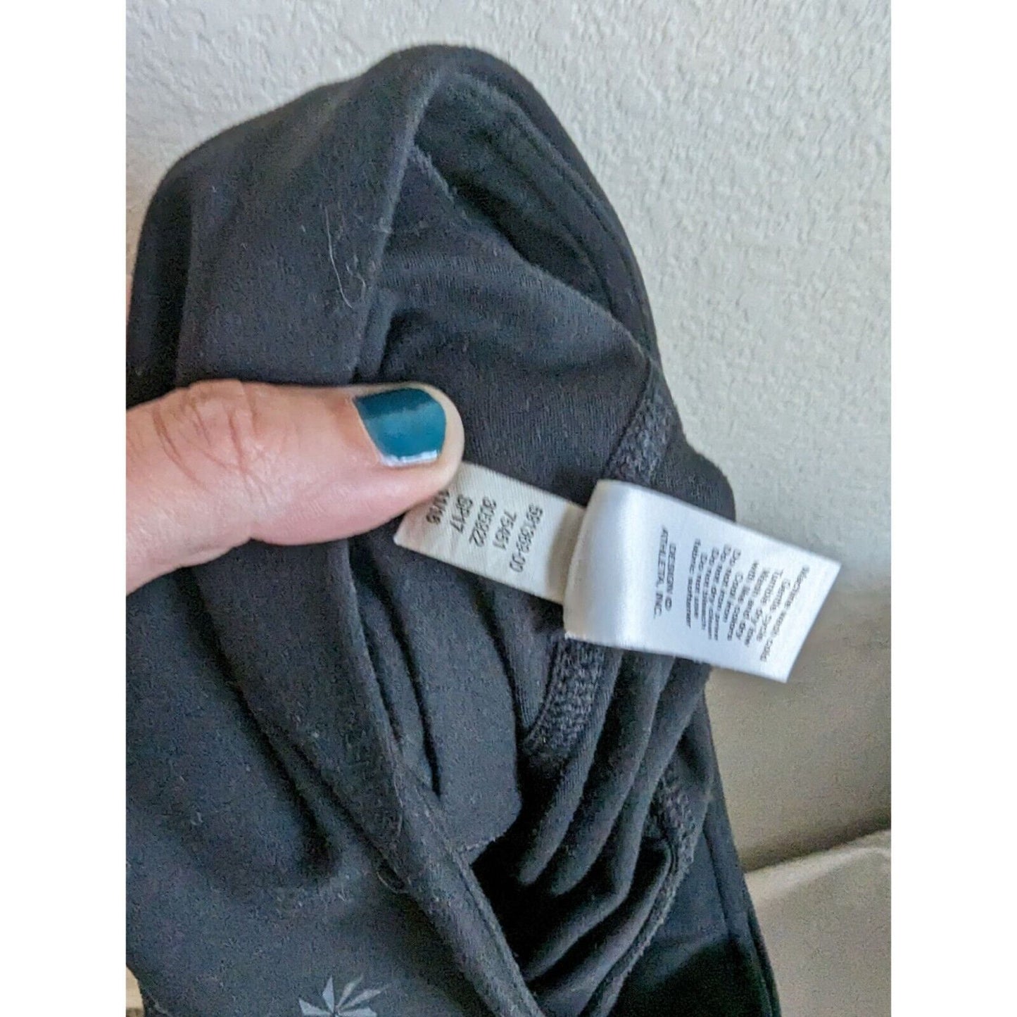 Athleta Womens Sz S Compression Leggings Black Mesh Bottom Cropped