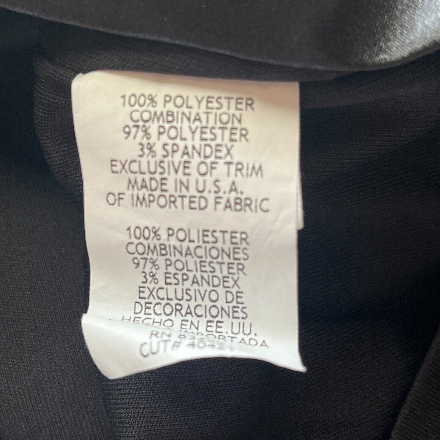 Vintage Onyx Nite Womens Sz 10 Black Satin Cocktail Dress w/ Rhinestones