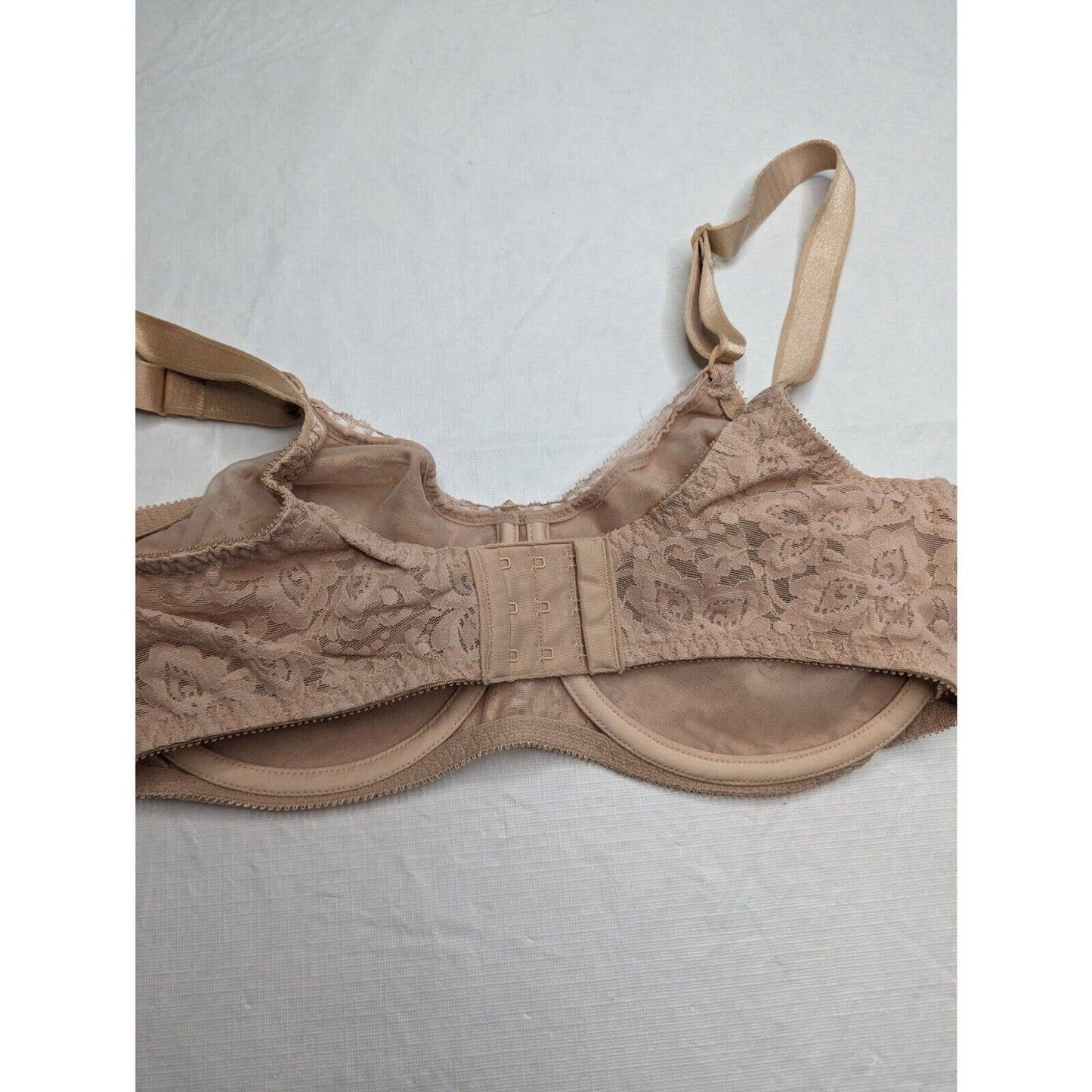 Vintage Bali mujeres Sz 38C sin forro figura completa sujetador beige estilo 3432