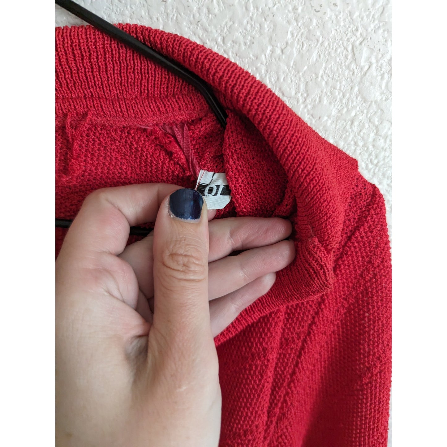 Vintage 1960s Womens Sz M Castleberry Collared Shirt Dress Midi Length Red