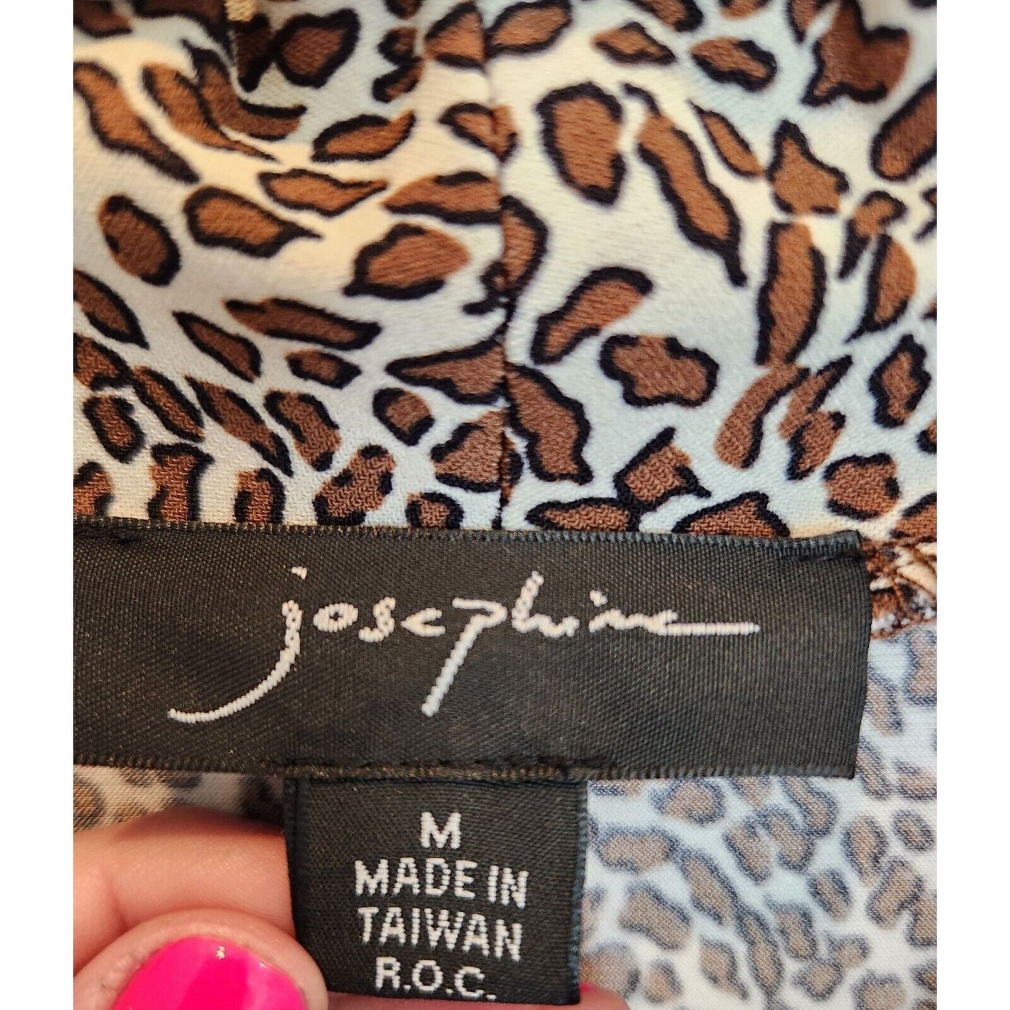 Vintage Y2K Josephine Womens Sz M Leopard Print Sleeveless Blouse