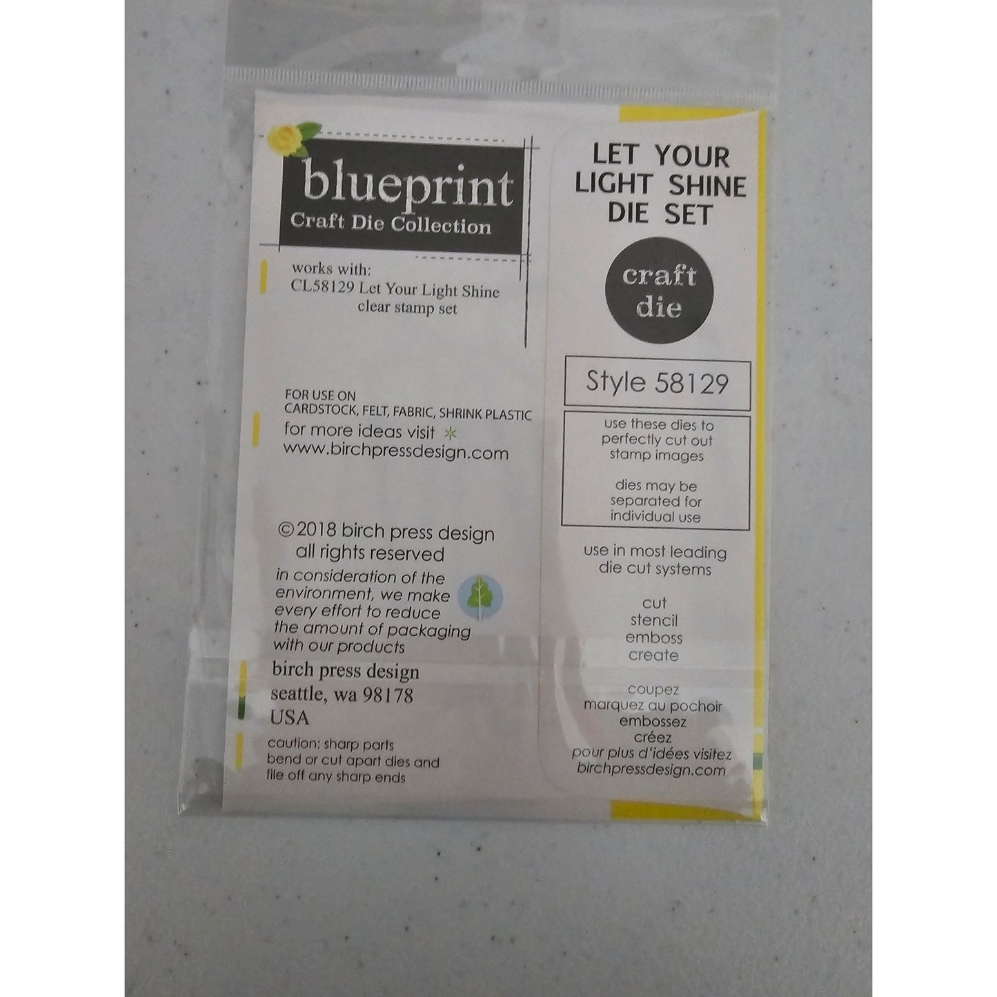 Blueprint Craft Die Collection Steel Craft Die Let Your Light Shine