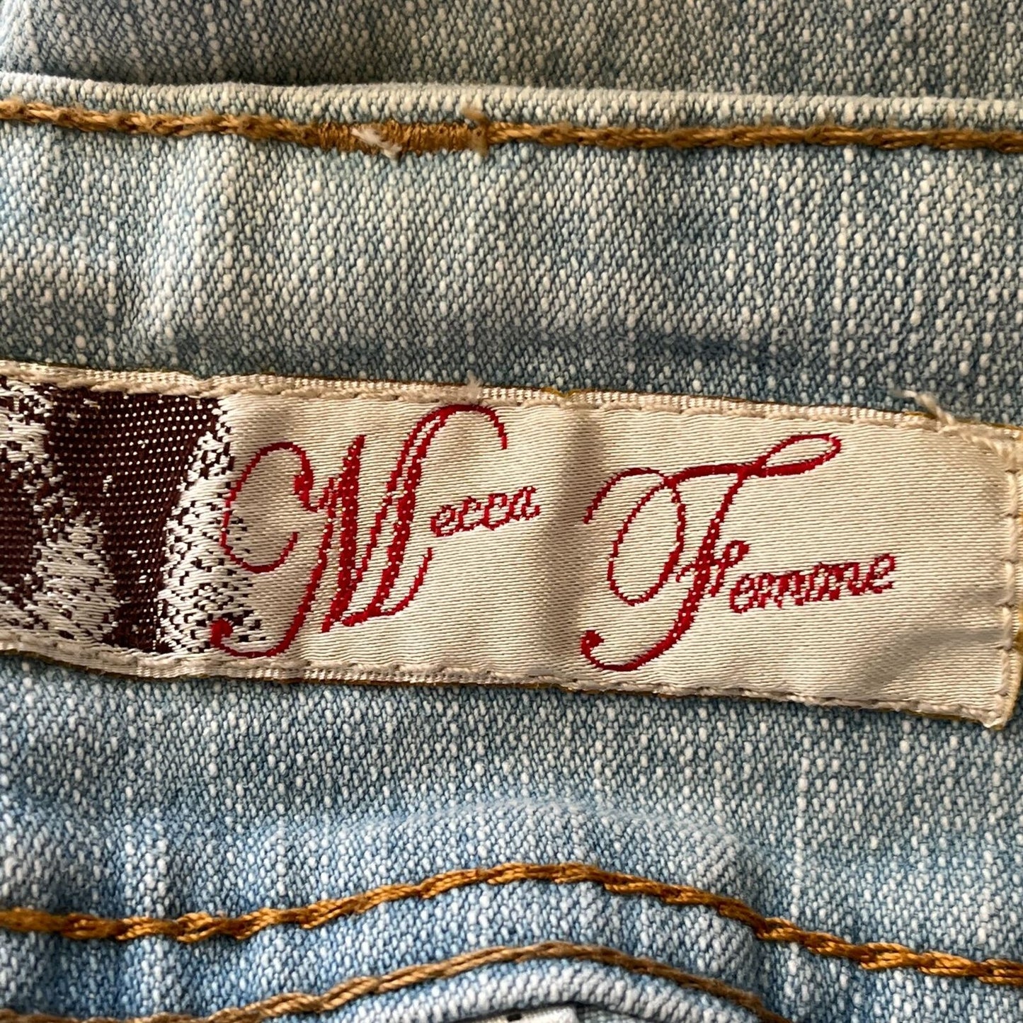 Vintage Mecca Femme Womens Sz 10 Bootcut Jeans Light Blue Wash