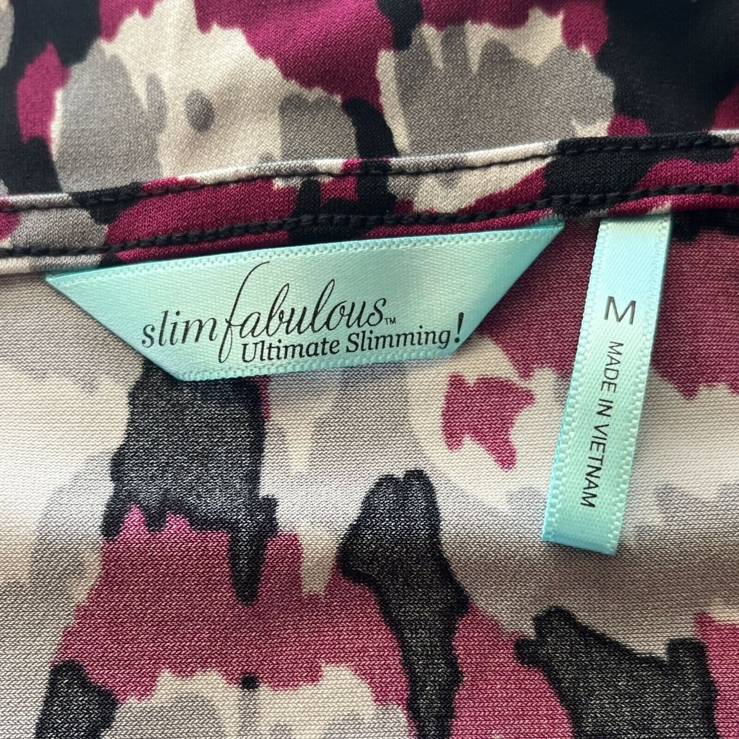 Slim Fabulous Womens Sz M Knee Length Dress Ultimate Slimming Purple Black