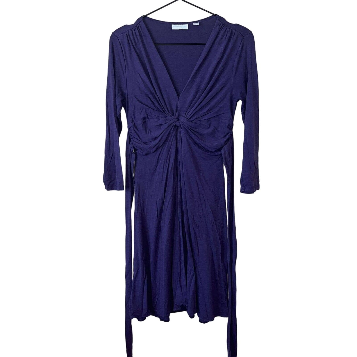 New York & Company Womens Sz XS Long Sleeve Knee Length Dress Purple