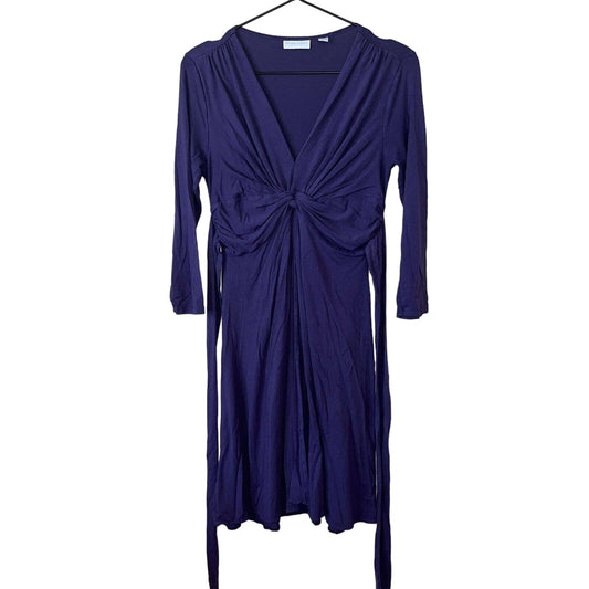 New York & Company Womens Sz XS Long Sleeve Knee Length Dress Purple