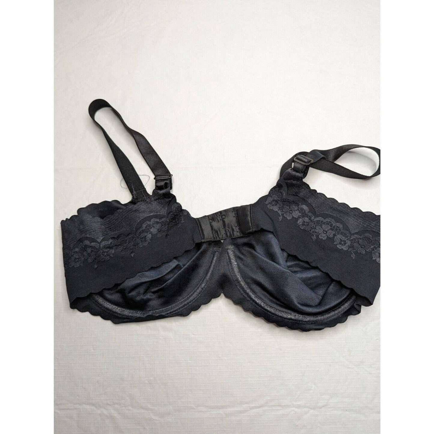 Vintage Playtex mujeres Sz 38C sin forro figura completa sujetador negro estilo 4350