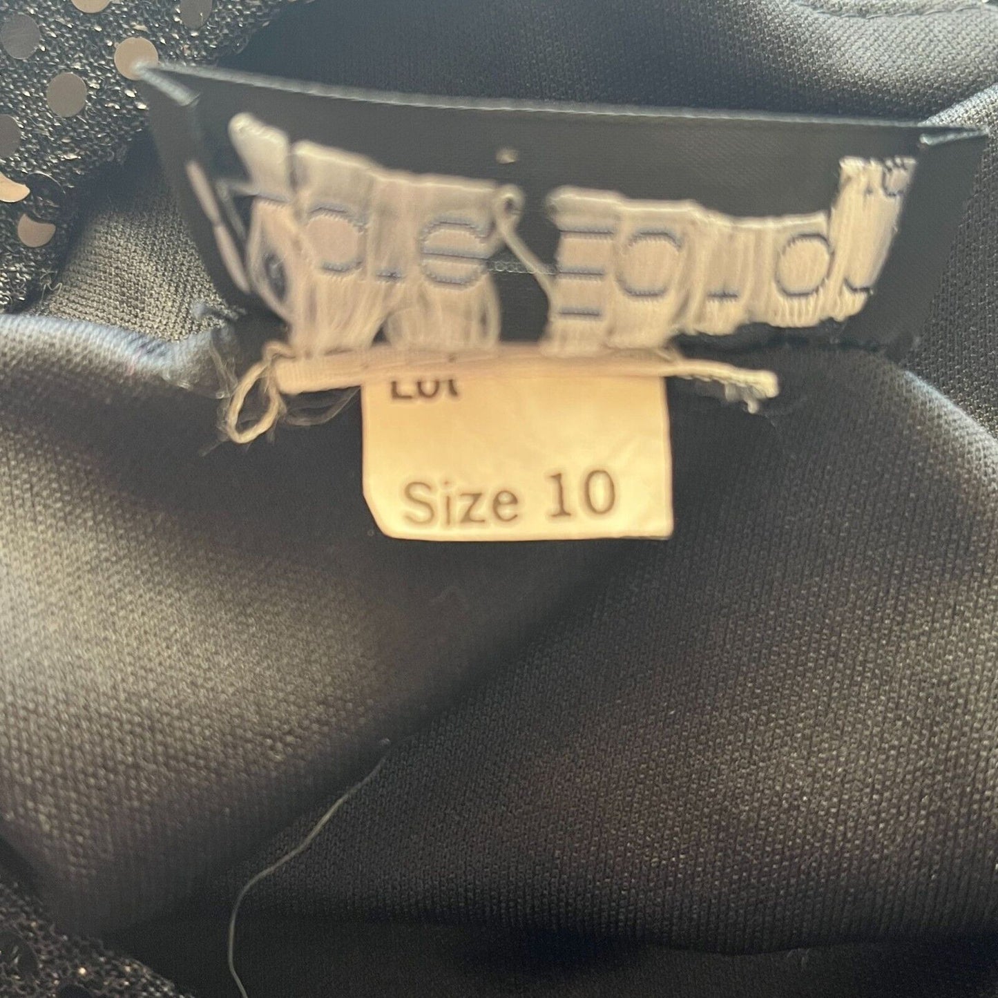 Late Edition Womens Sz 10 Vintage Little Black Dress Sequin Sparkly