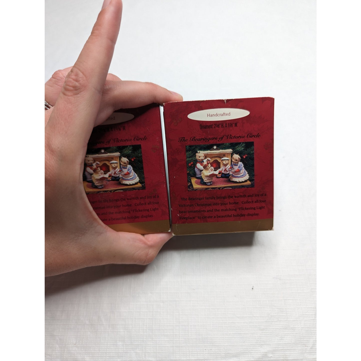 Set of 2 Hallmark Keepsake Christmas Ornaments Bearingers Papa and Bernadette