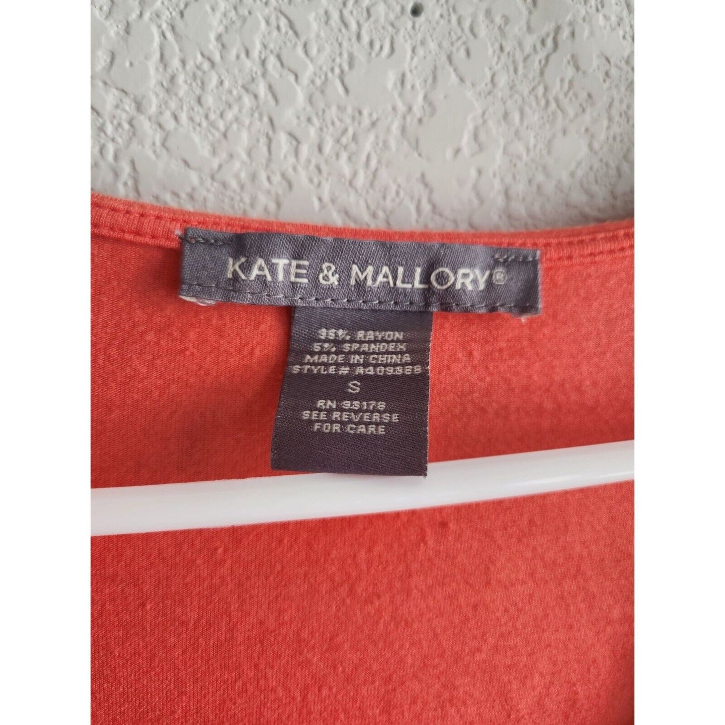 Kate & Mallory Womens Sz S Sleeveless Maxi Dress Peach Gray Jersey Knit