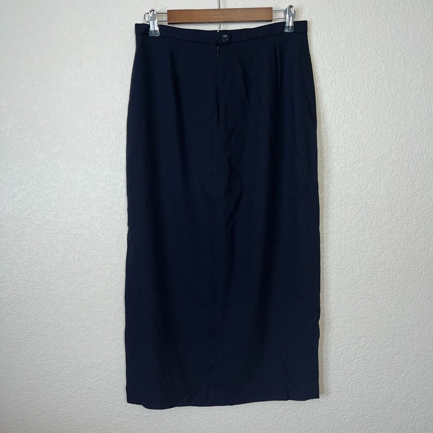 Hillard & Hanson Womens Sz 12 Maxi Skirt Black Classic Vintage